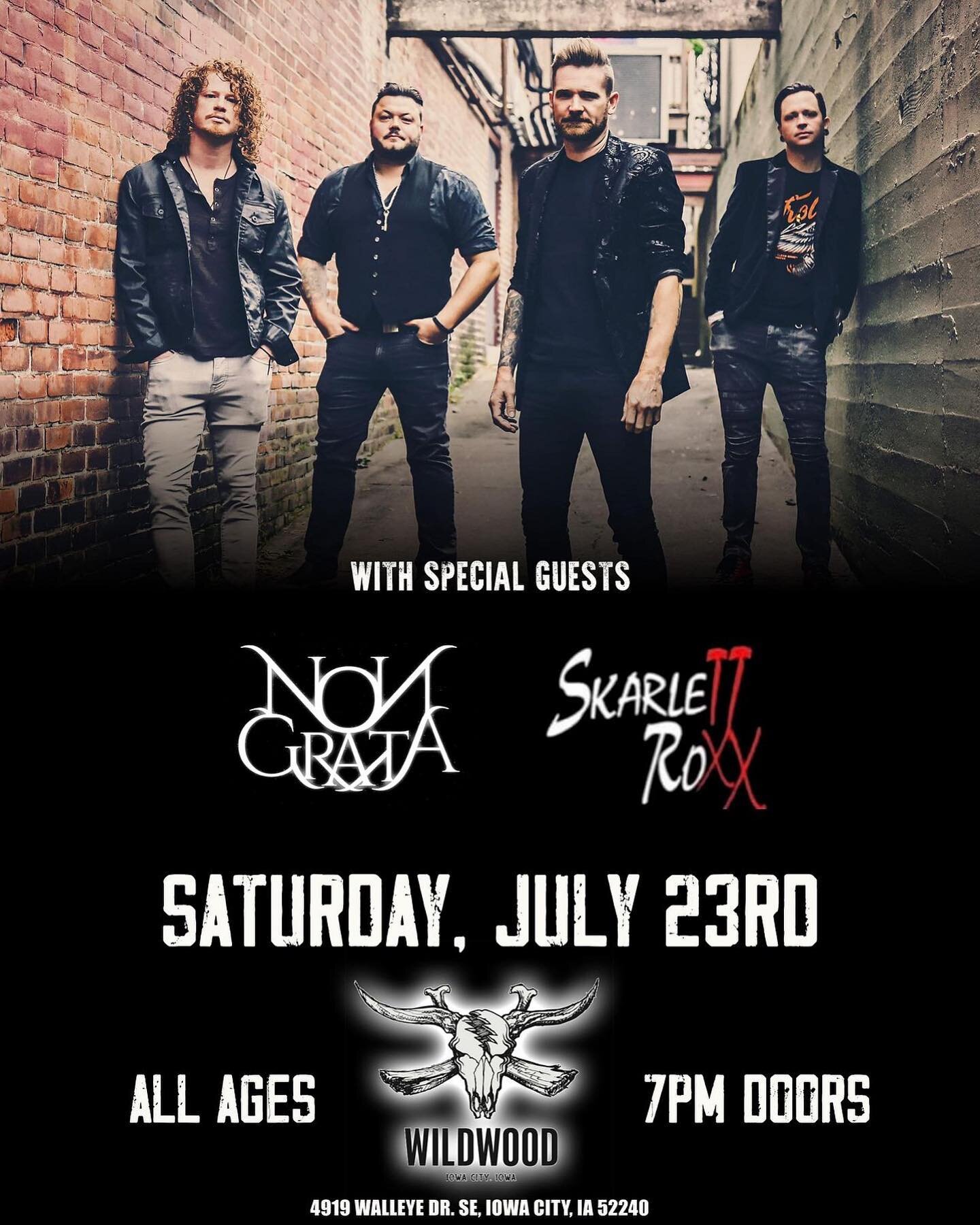 Who&rsquo;s ready for another killer show!? This Saturday, we&rsquo;re back at @wildwoodiowacity with none other than @hindermusic and @skarlettroxx We have discount tickets available and buying from us helps us out directly! Shoot us a message to se