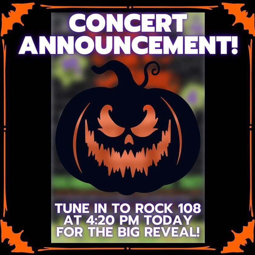 It&rsquo;s Friday! You want one more concert announcement this week? We&rsquo;ve saved the best for last. Tune in to @rock_108rocks at 4:20 for all the details!
#concert #announcement #rock108 #iowa #rock #metal #october #halloween