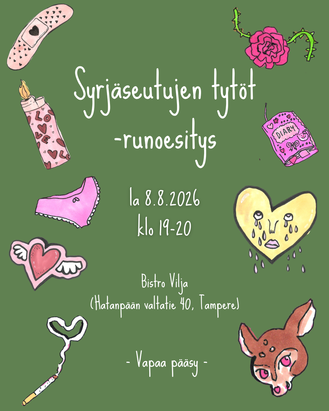 Syrjäseutujen tytöt-runoesitys