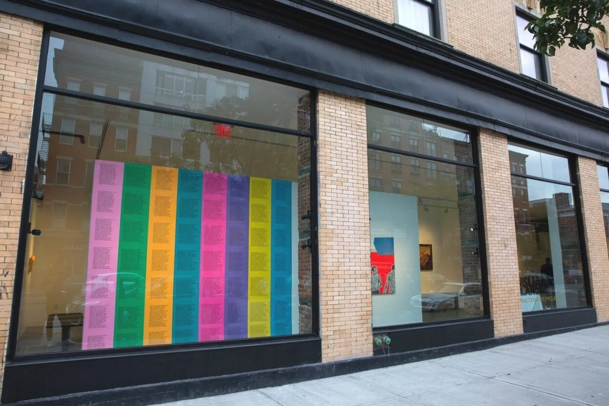  oversize windows with free standing walls for art lit with erco lighting  