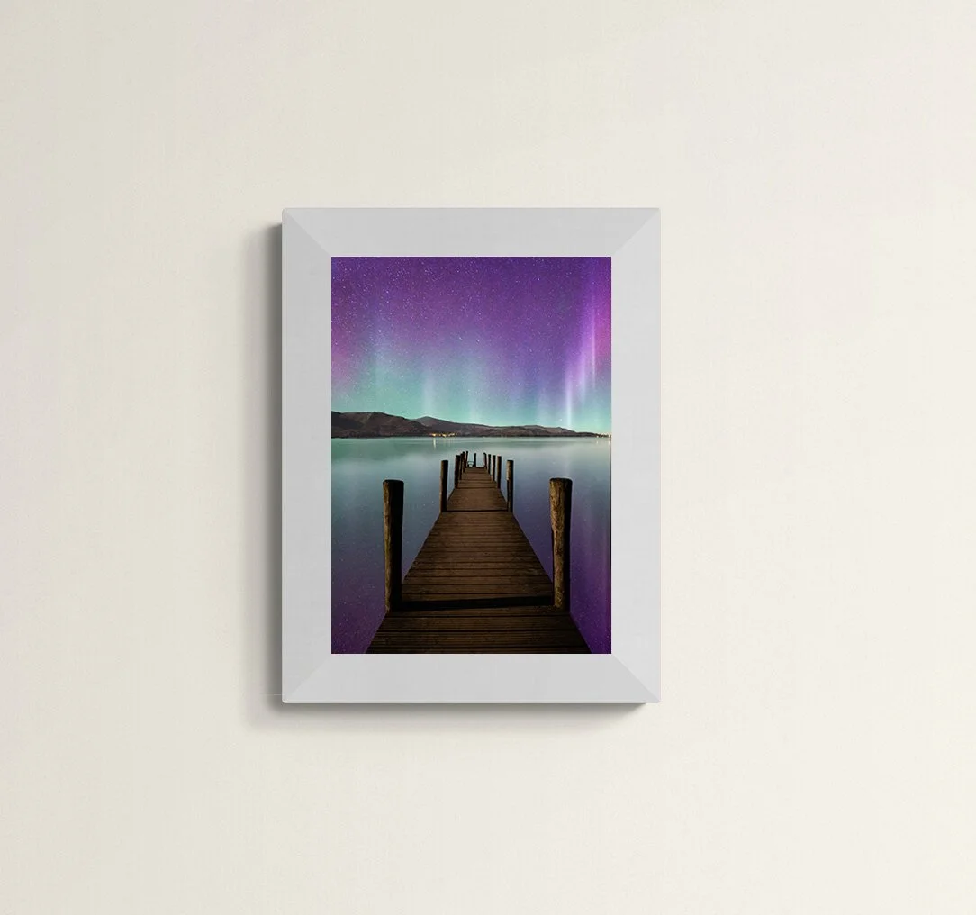 Ashness Jetty under the Northern Lights.