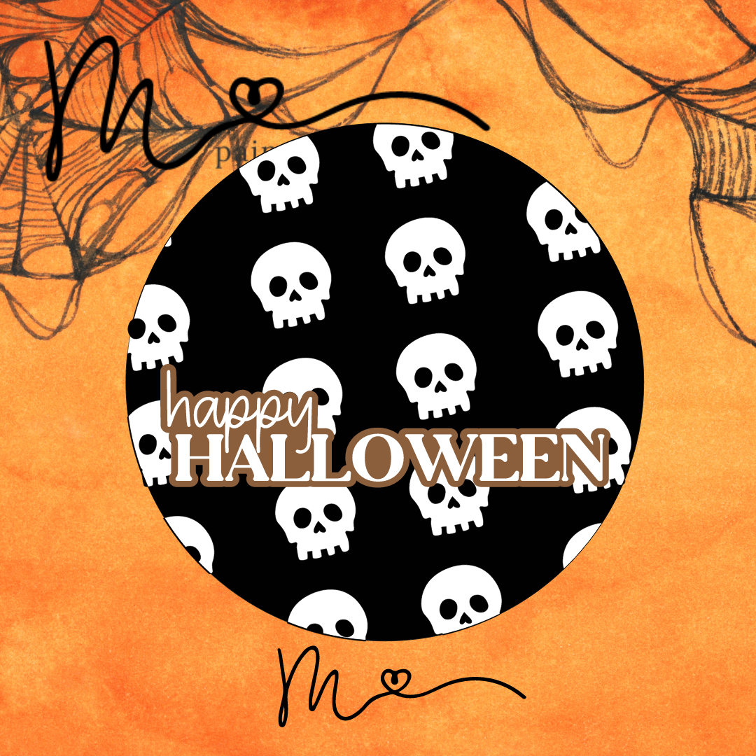 svg file - SKULL + happy halloween