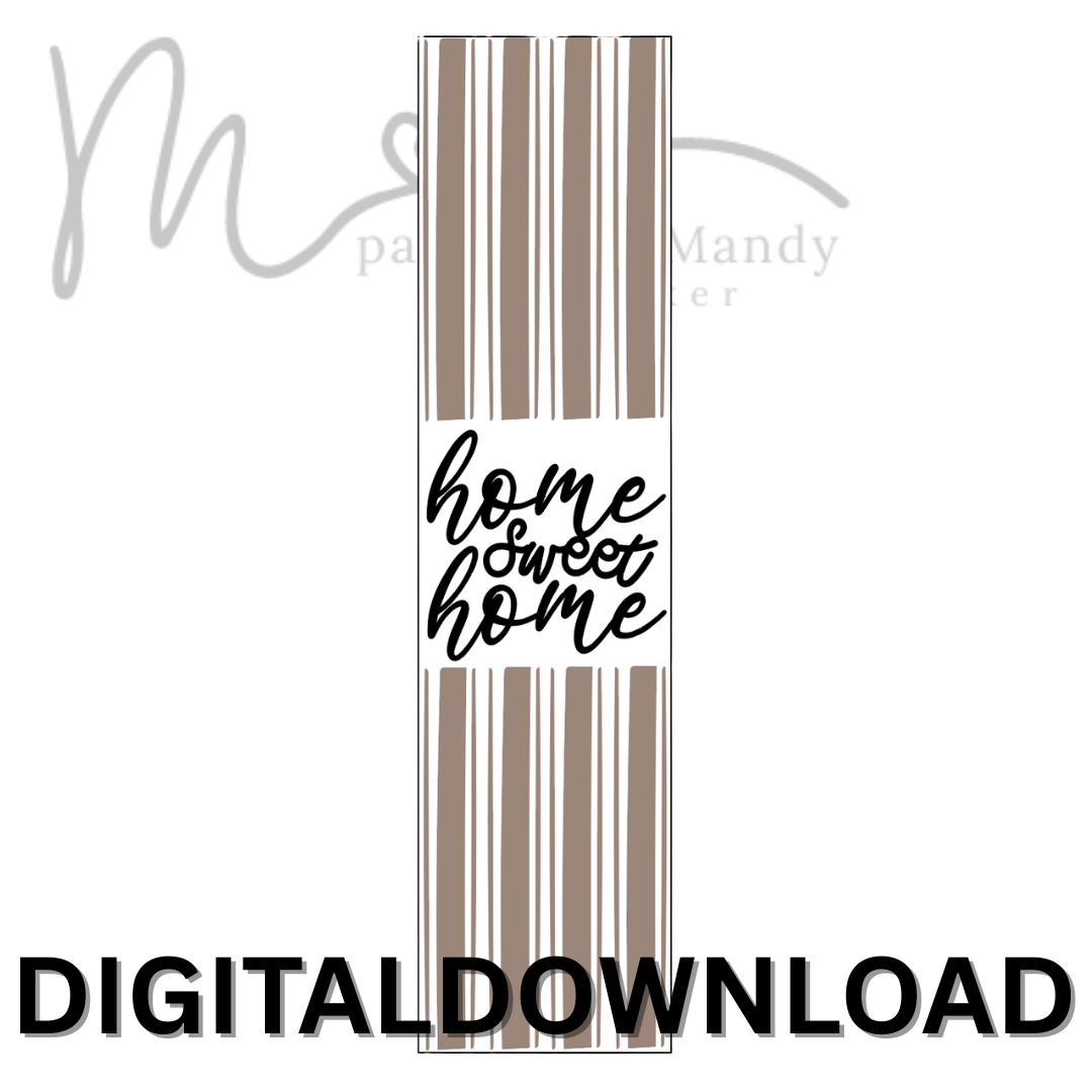 svg file - Home Sweet Home (Stripes)- digital download