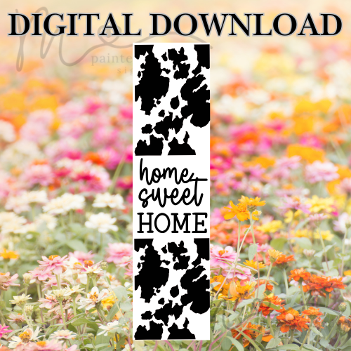 svg file - home sweet home + cow