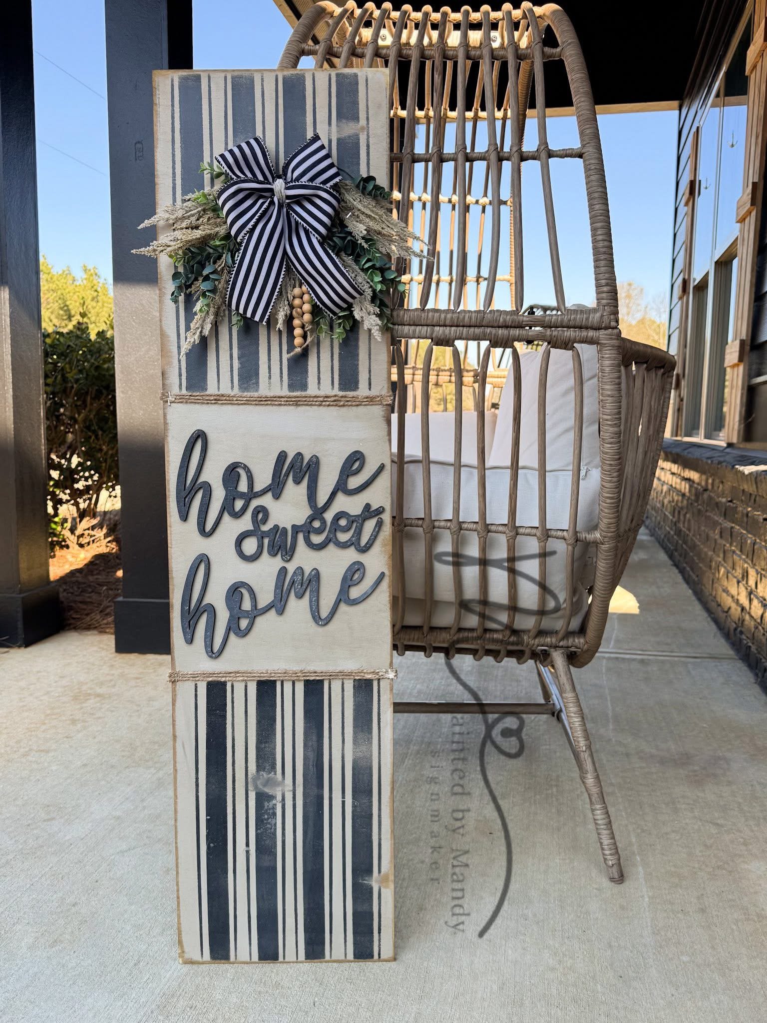 Ready to ship - Farmhouse Leaner (Gray & Black)