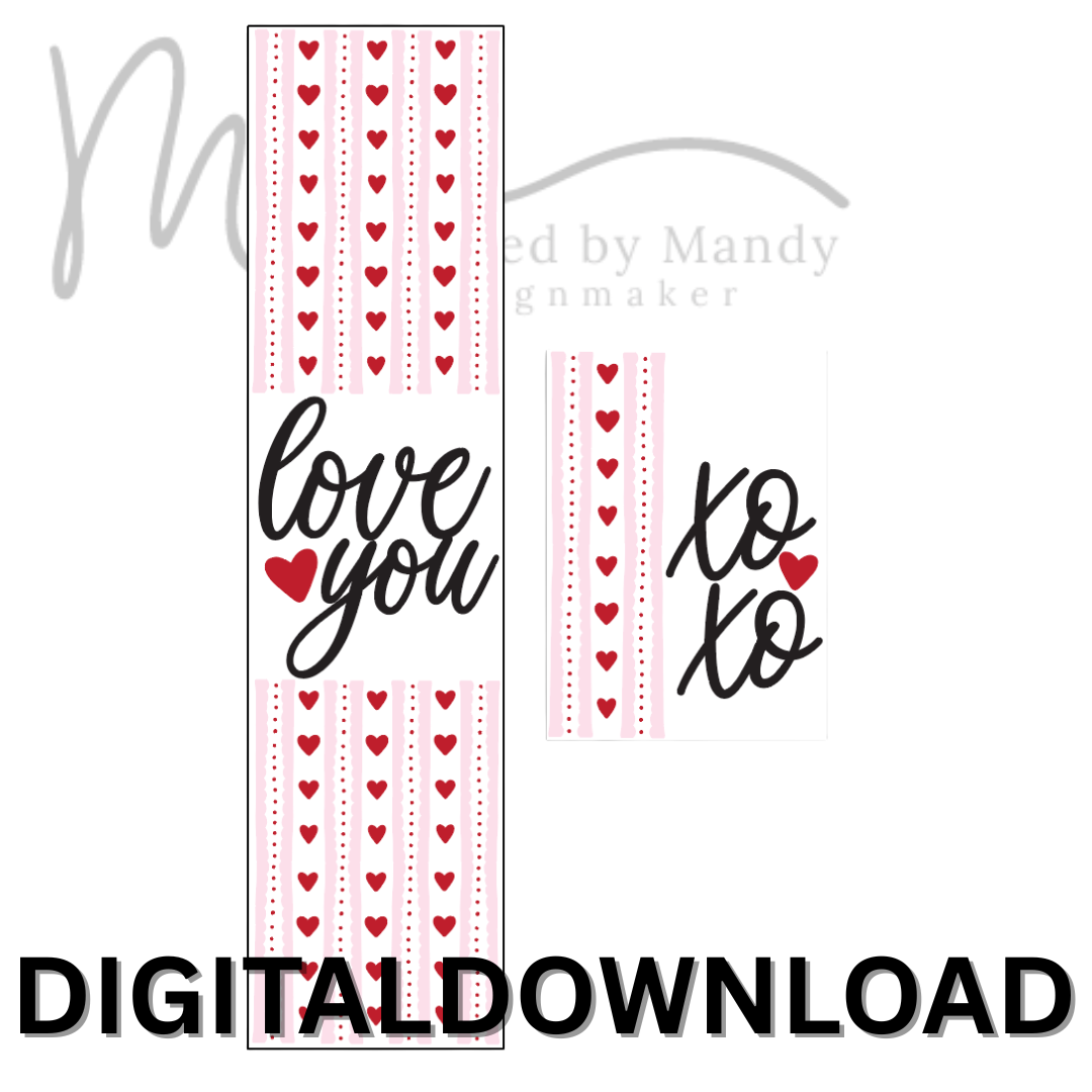 svg file - Love You Valentines - digital download