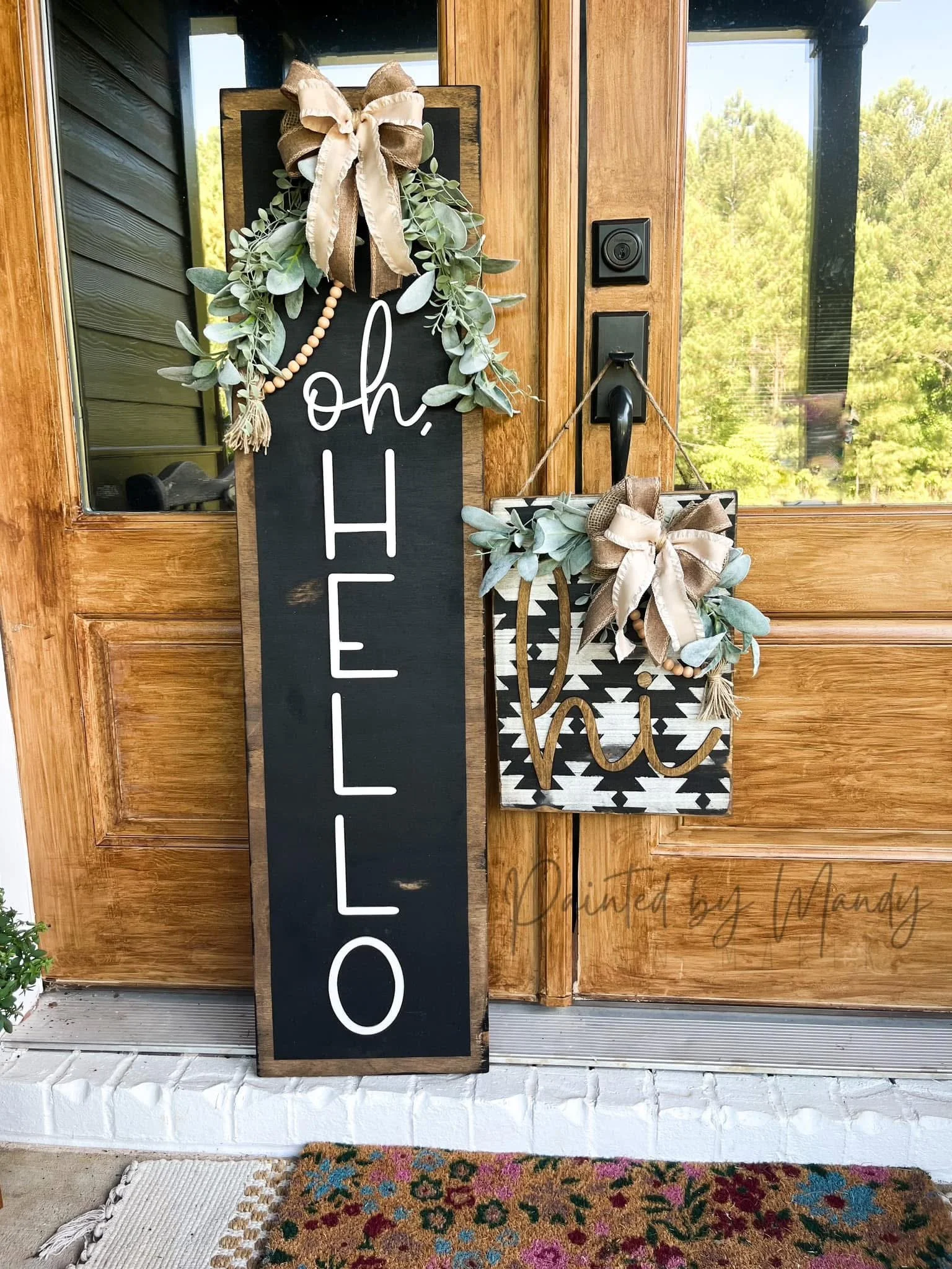 Ready to ship - Aztec Black & Brown Set