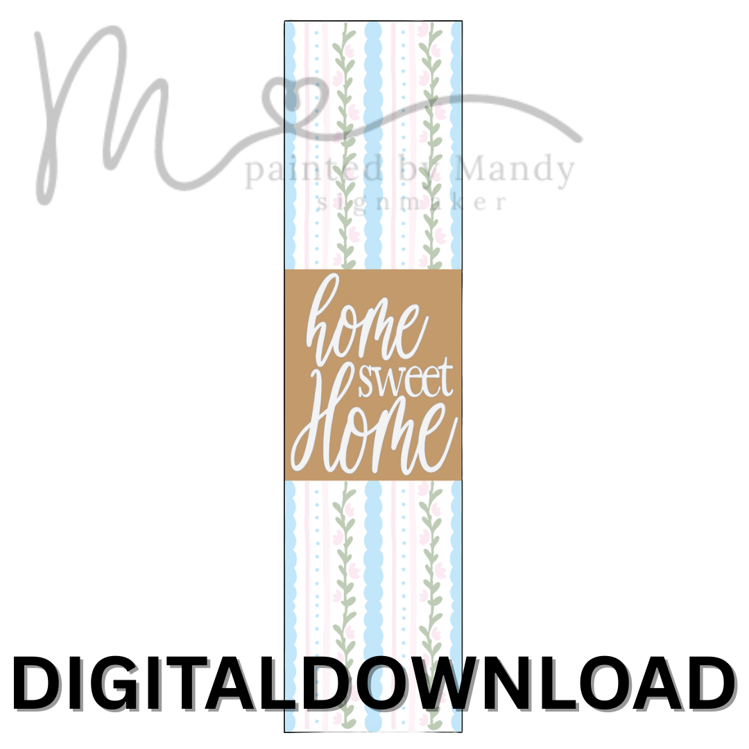 svg file - Home Sweet Home + Shabby Chic Pattern - digital download