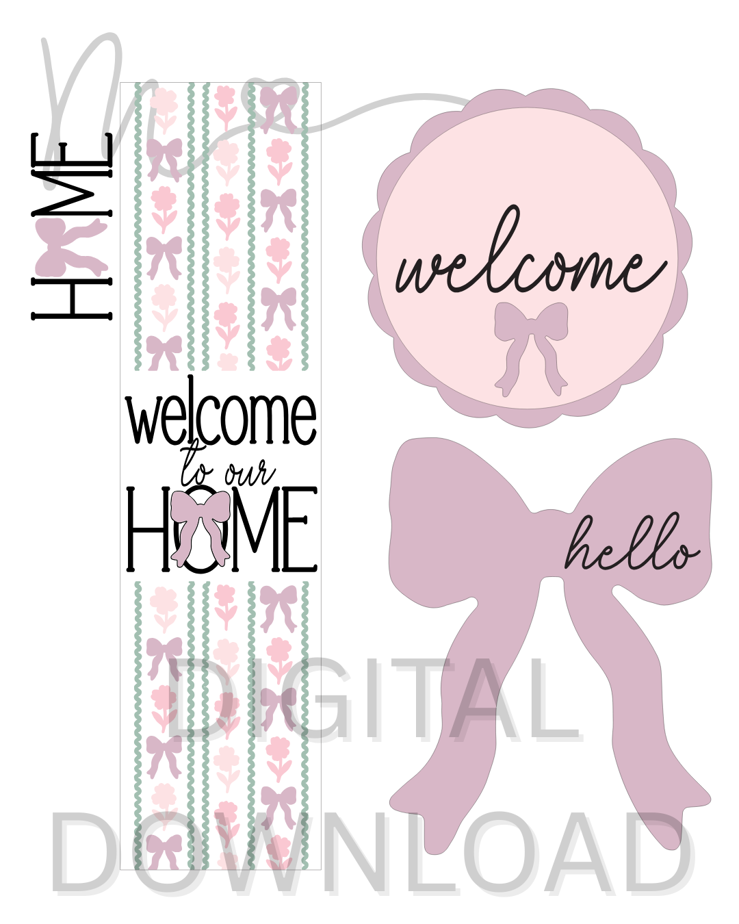 svg file - Bows & Flowers