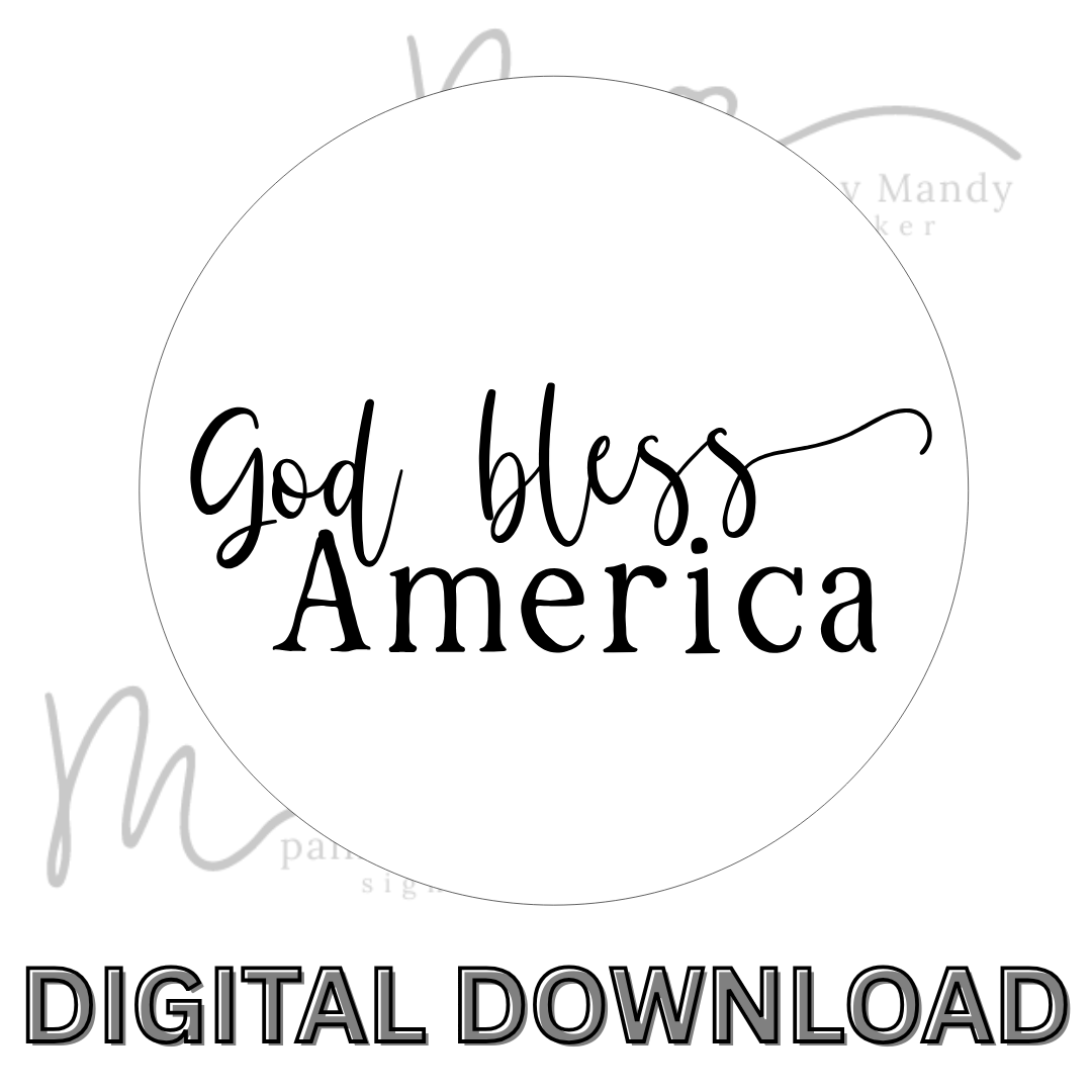 svg file - god bless America