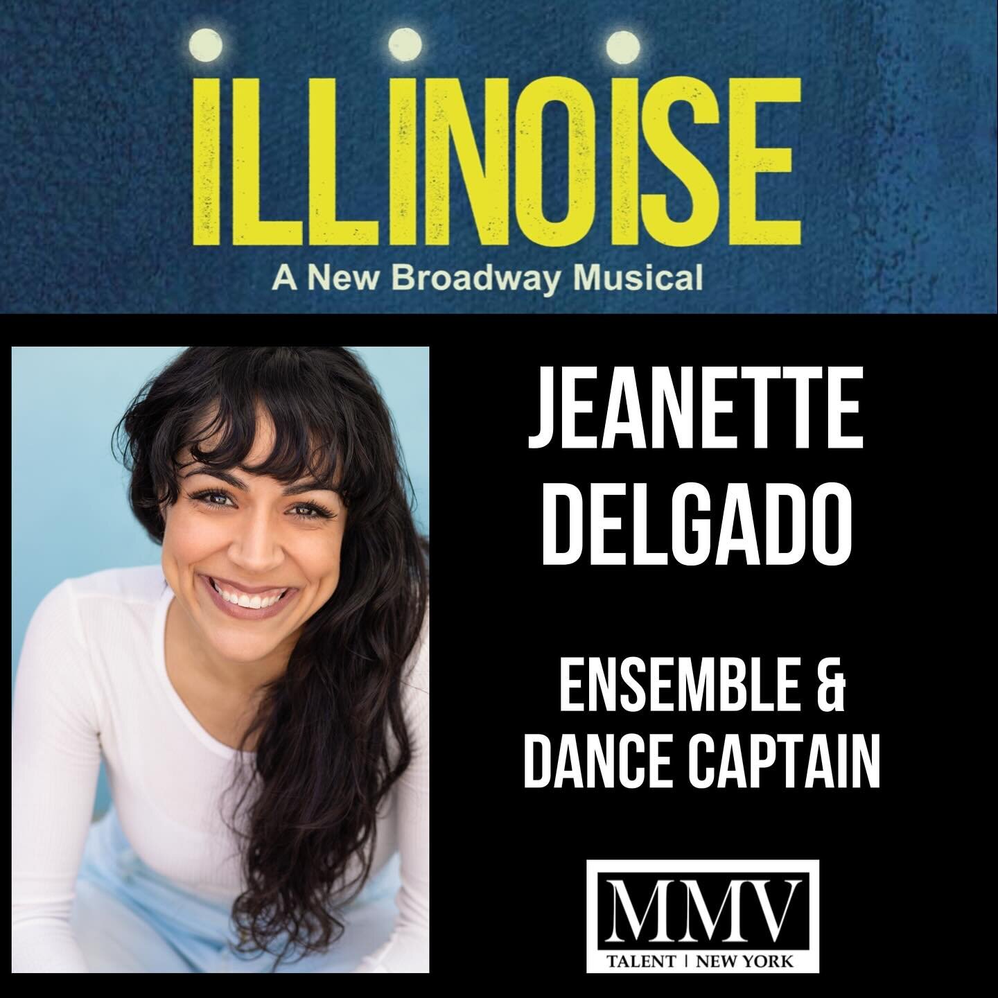 JEANETTE DELGADO will be making her ✨Broadway Debut✨ in ILLINOISE!!!🤩
@jeanettedel 

This beautiful piece is not to be missed. Starting April 24 for 16 weeks at The St. James Theatre!

#mmvtalent
