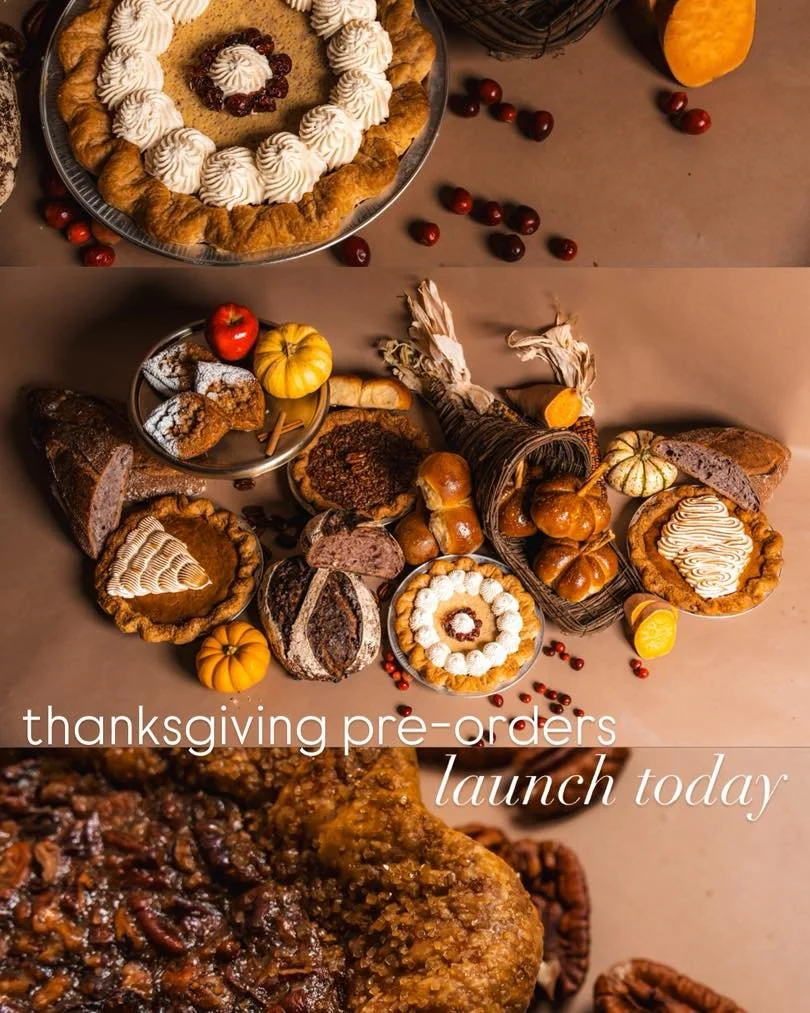 The time has come for Thanksgiving pre-orders to officially launch! 🦃

Swipe through to see our official menu, info about ordering and pick-up, as well as serving sizes to help guide you as you choose items for your Thanksgiving feast!

Please read 