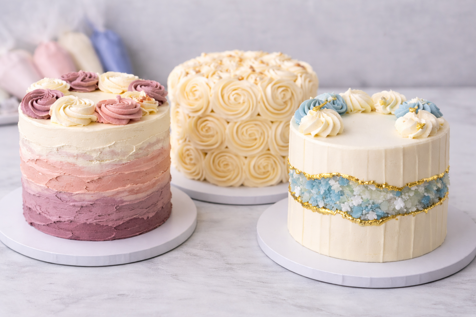 Buttercream Texture Cake Decorating