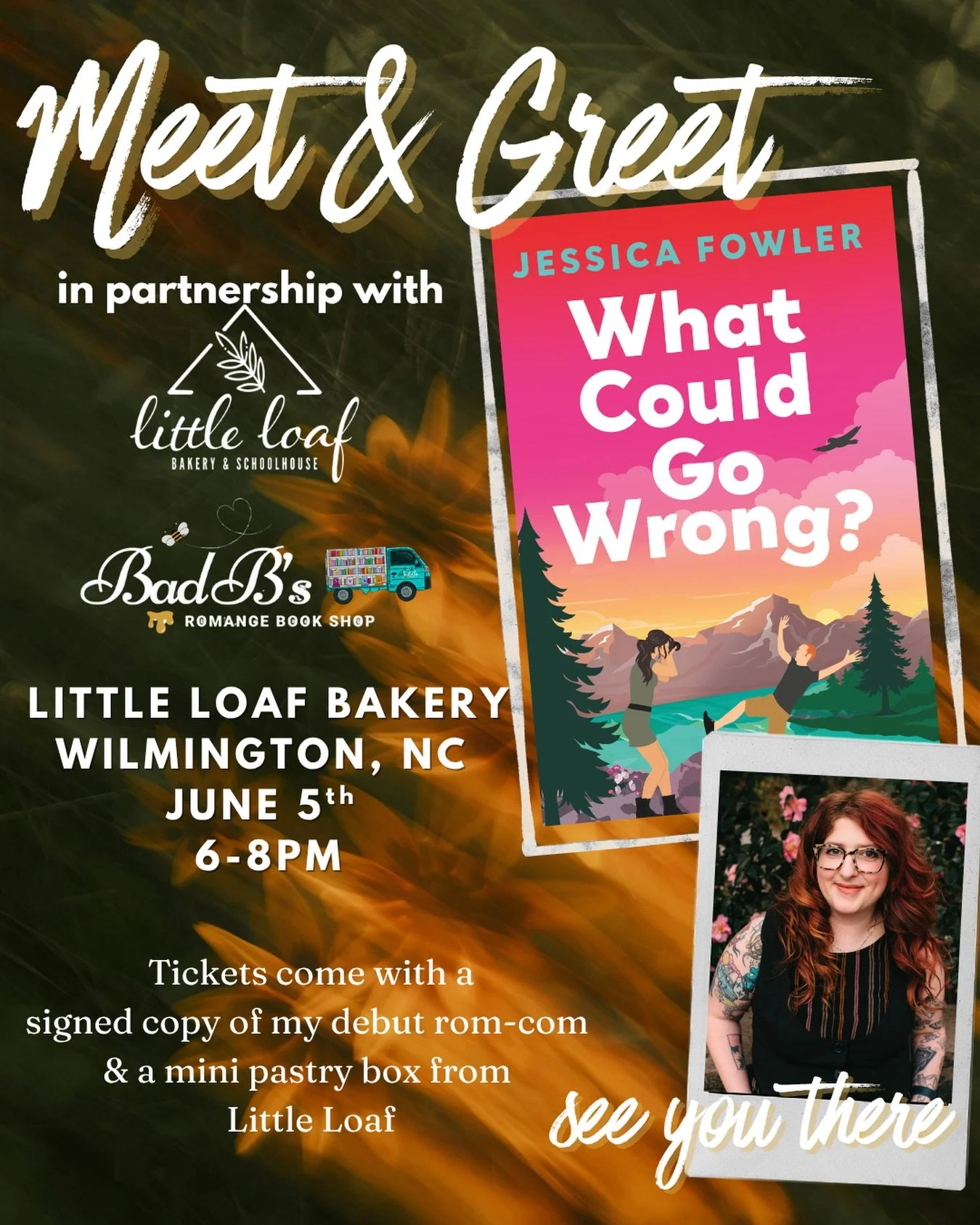 Long time friend of Little Loaf and Romance Author, Jessica Fowler (@jesswritesitoff) is popping up at the shop on Friday June 5th! 📚

In Partnership with @badbsbooks_ilm, tickets include a SIGNED copy of Jessica&rsquo;s debut novel, WHAT COULD GO W