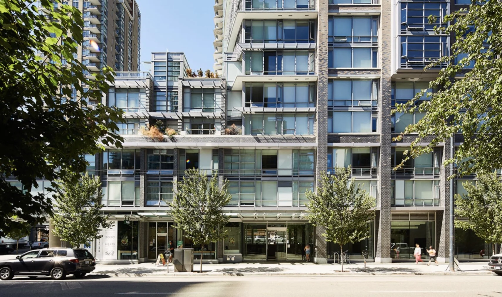 Tate Downtown: Howe Street Elevation Detail. Design Concept: Gregory Borowski at Merrick Architecture for Bonds Group. Photo: Sunny Jhooty 2019