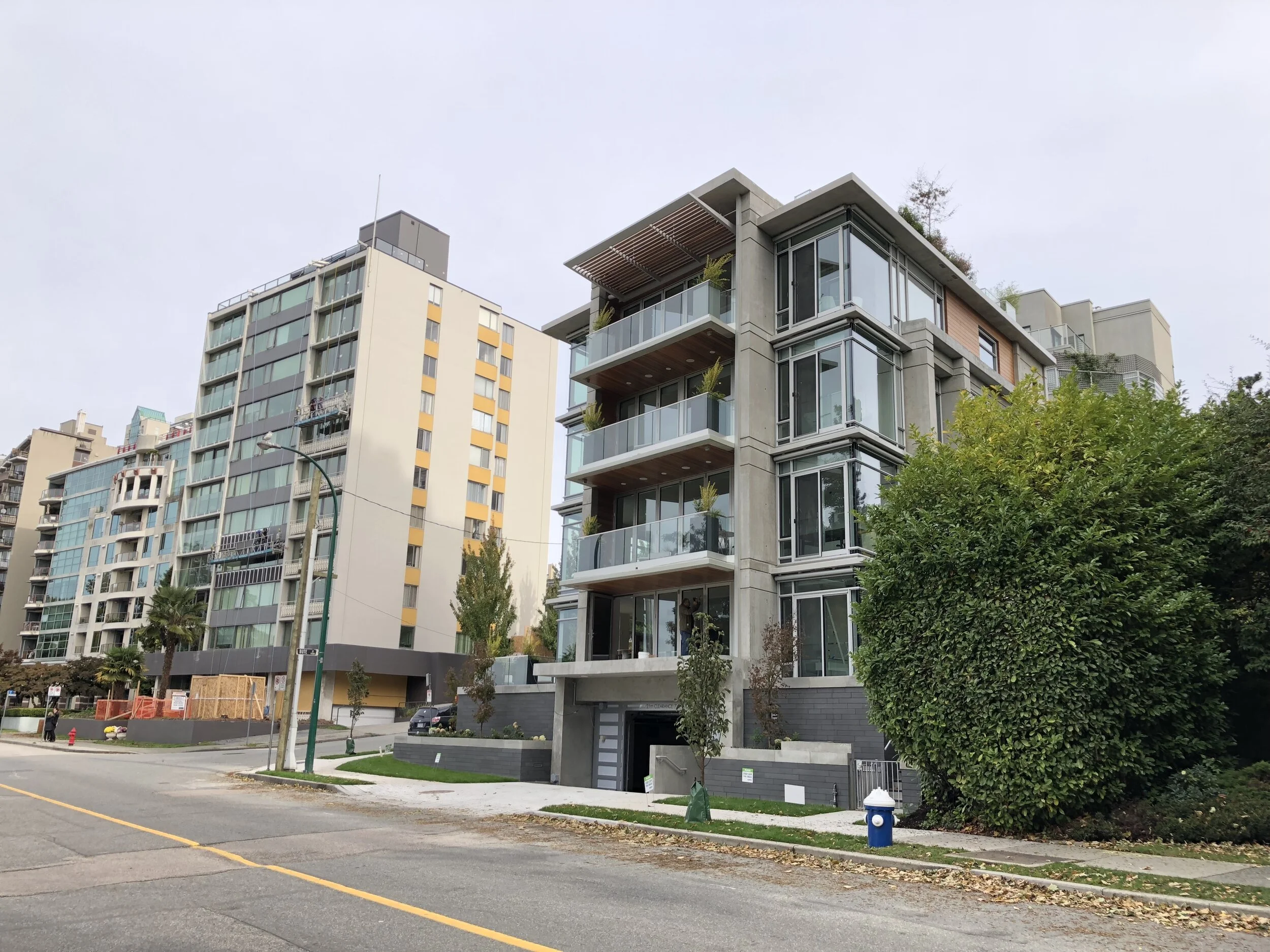 Eventide: View NE from Beach Avenue. Design Concept: Gregory Borowski with Gina Lyons + Colin Merriam at Merrick Architecture for Deecorp. Photo: Gregory Borowski 2019