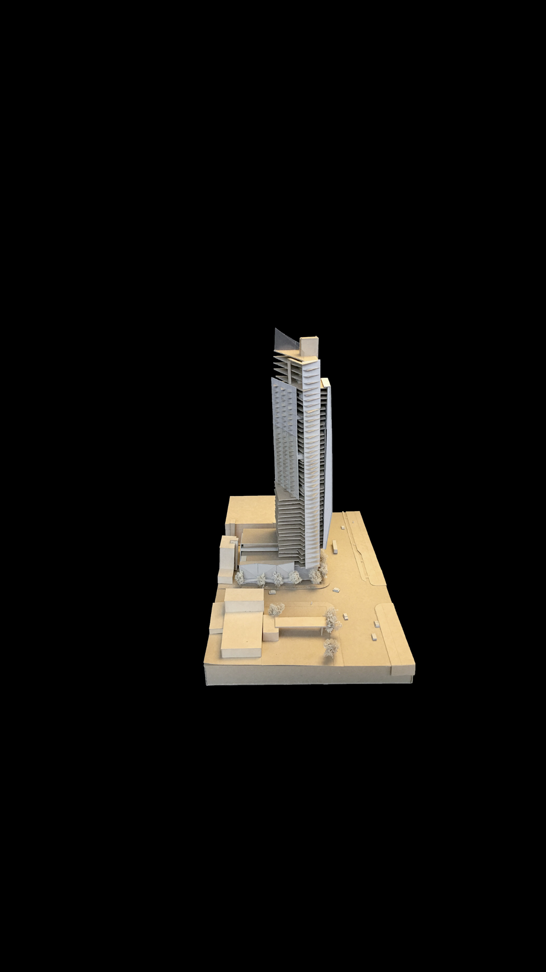 1157 Burrard: Model View. Design Concept: Gregory Borowski at Merrick Architecture for Prima Properties. Model + Photos: Gregory Borowski 2019