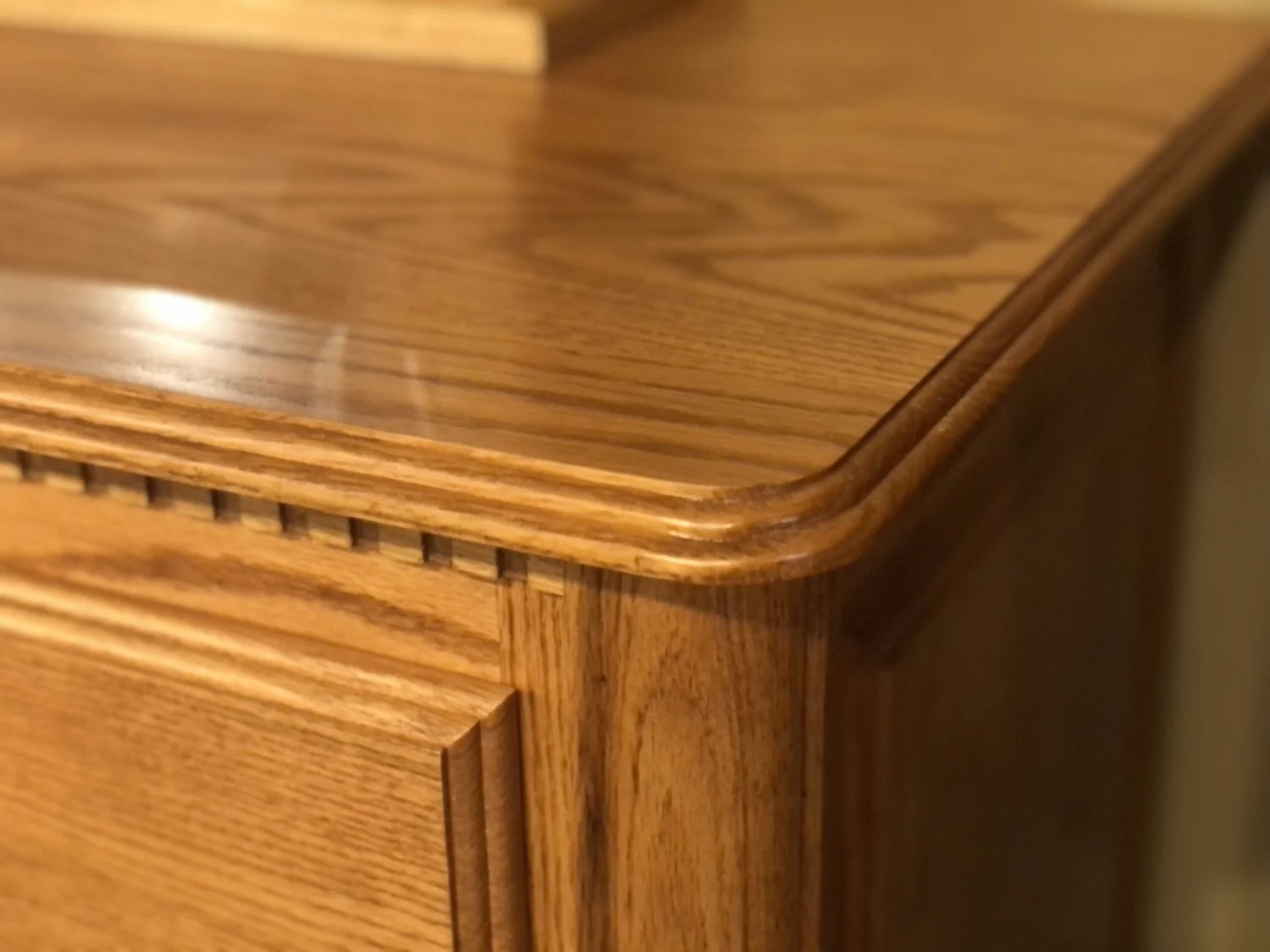 Fancy 9 Drawer Tall Ladies Dresser w/Jewelry Mirror  Oak Specialists  Furniture