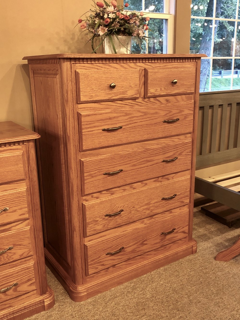 golden oak 6 drawer dresser Brooklyn 3-Drawer Dresser, Golden Oak Set of 2
