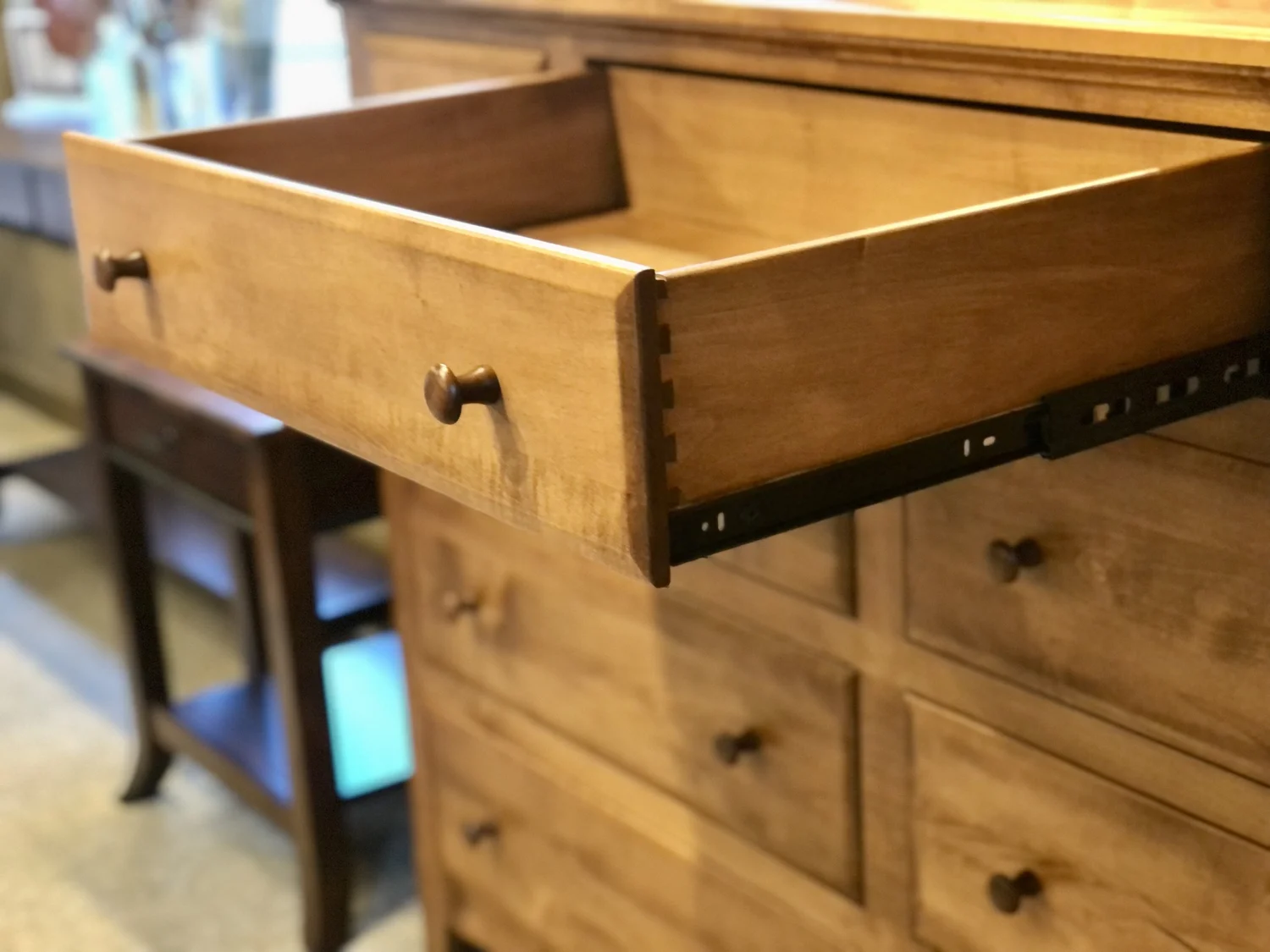 Salem 9 Drawer Tall Ladies Dresser w/Mirror  Oak Specialists Furniture