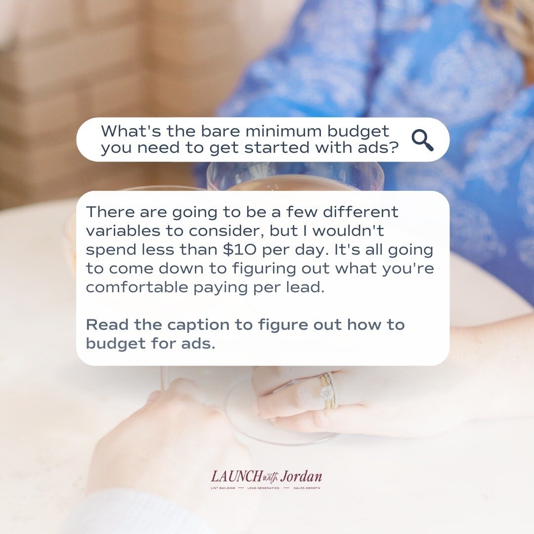 &ldquo;Go big or go home&rdquo; - not really the best advice when it comes to investing in ads. 

Any investment is better than no investment. But I wouldn&rsquo;t go for less than $10 a day. It&rsquo;s all about finding an amount that you are comfor