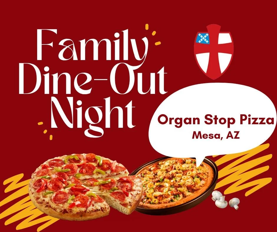 Don&rsquo;t forget to RSVP for our Family Dine-Out Night at Organ Stop Pizza on Thursday, August 27. Join us for pizza, music, fellowship, and fun for all ages!

🍕 Organ Stop Pizza &mdash; RSVP by August 20

Invite a friend and join the fun!
www.sai
