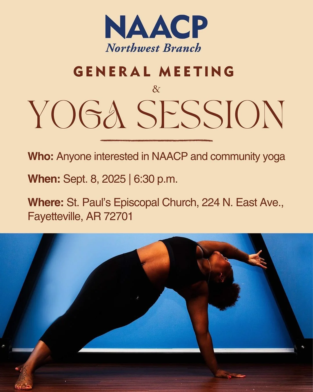 As many have said before us, we can&rsquo;t pour from an empty cup. That&rsquo;s why our monthly meeting next week is a very special one: After we go through our regular chapter business, we&rsquo;re hosting a community yoga session led by local teac