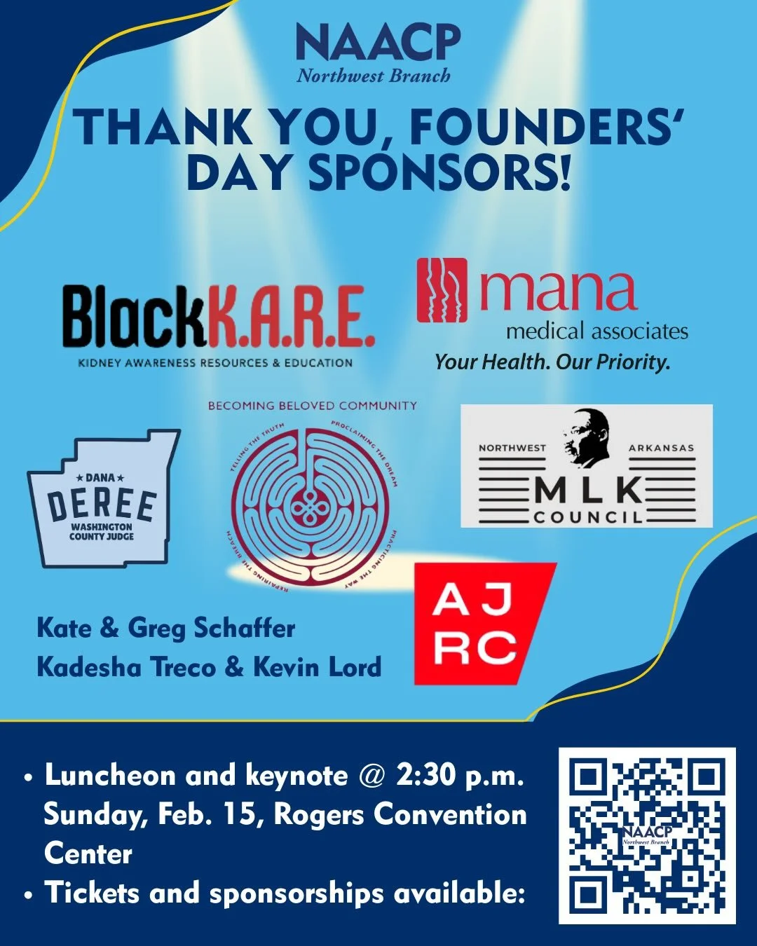 Reposted with an updated graphic to include everyone: Our Founders&rsquo; Day Scholarship Luncheon, featuring a keynote from @marclamonthill, is quickly approaching, and we need to thank several sponsors so far who have stepped up to ensure this is a