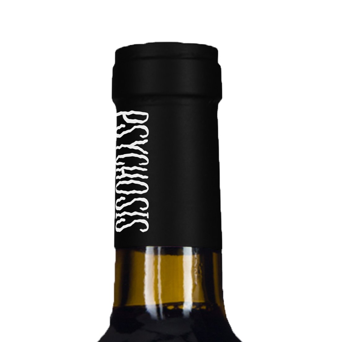 Psychosis Dark Red Blend Neck Label Mockup