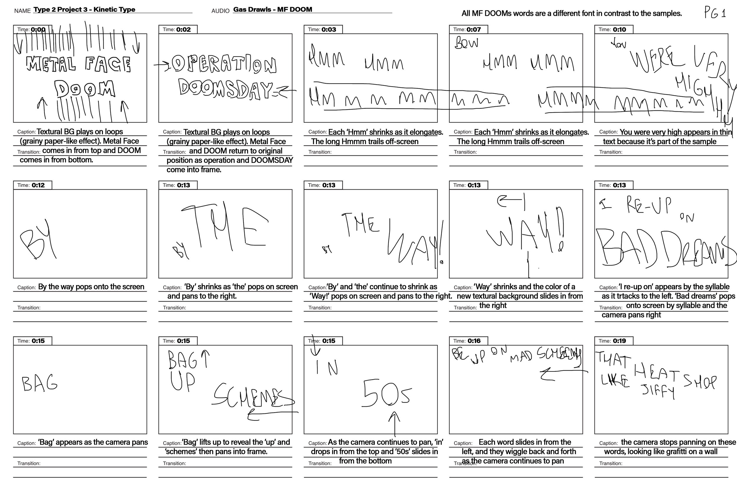 Storyboard Page 1