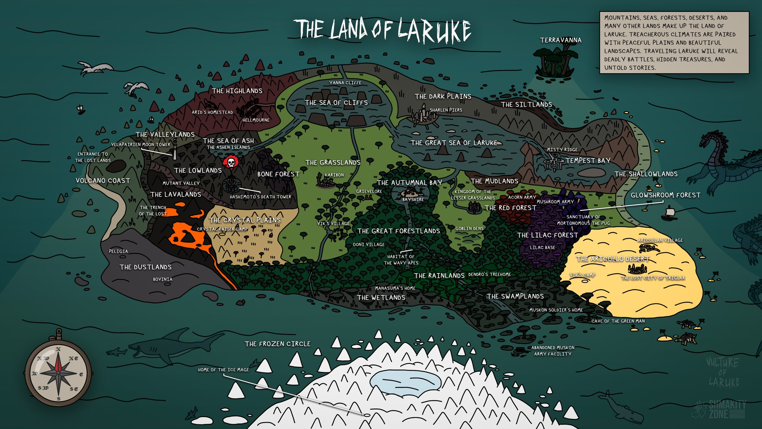 Map of Laruke for Vulture of Laruke