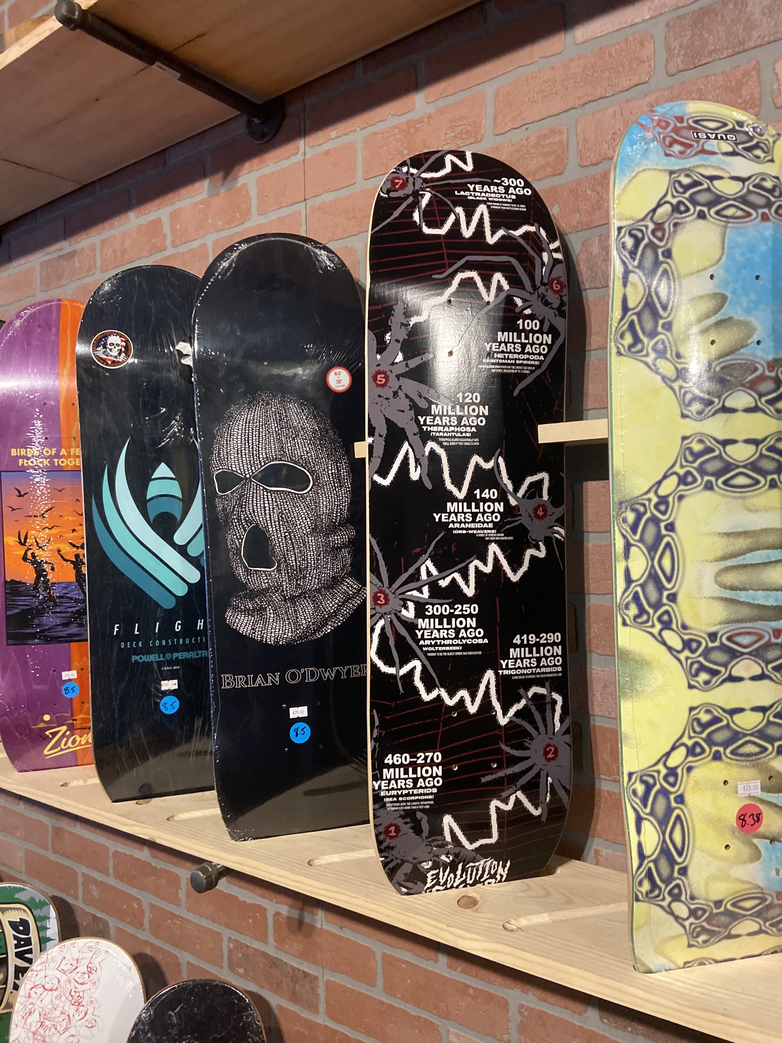Physical Printed Board Showcased in Transaction Skate Shop, West Allis, WI