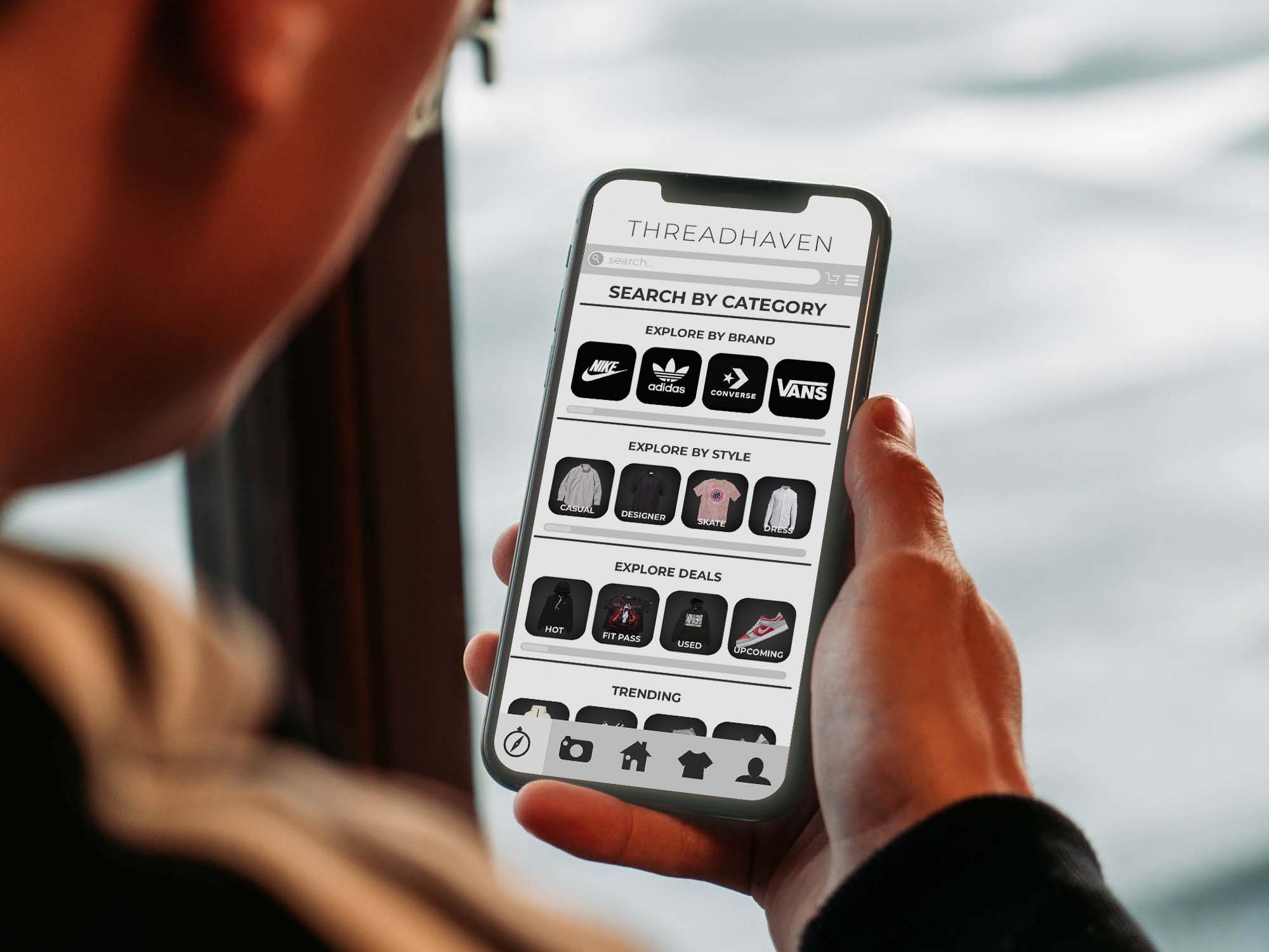 ThreadHaven App Usage Mockup