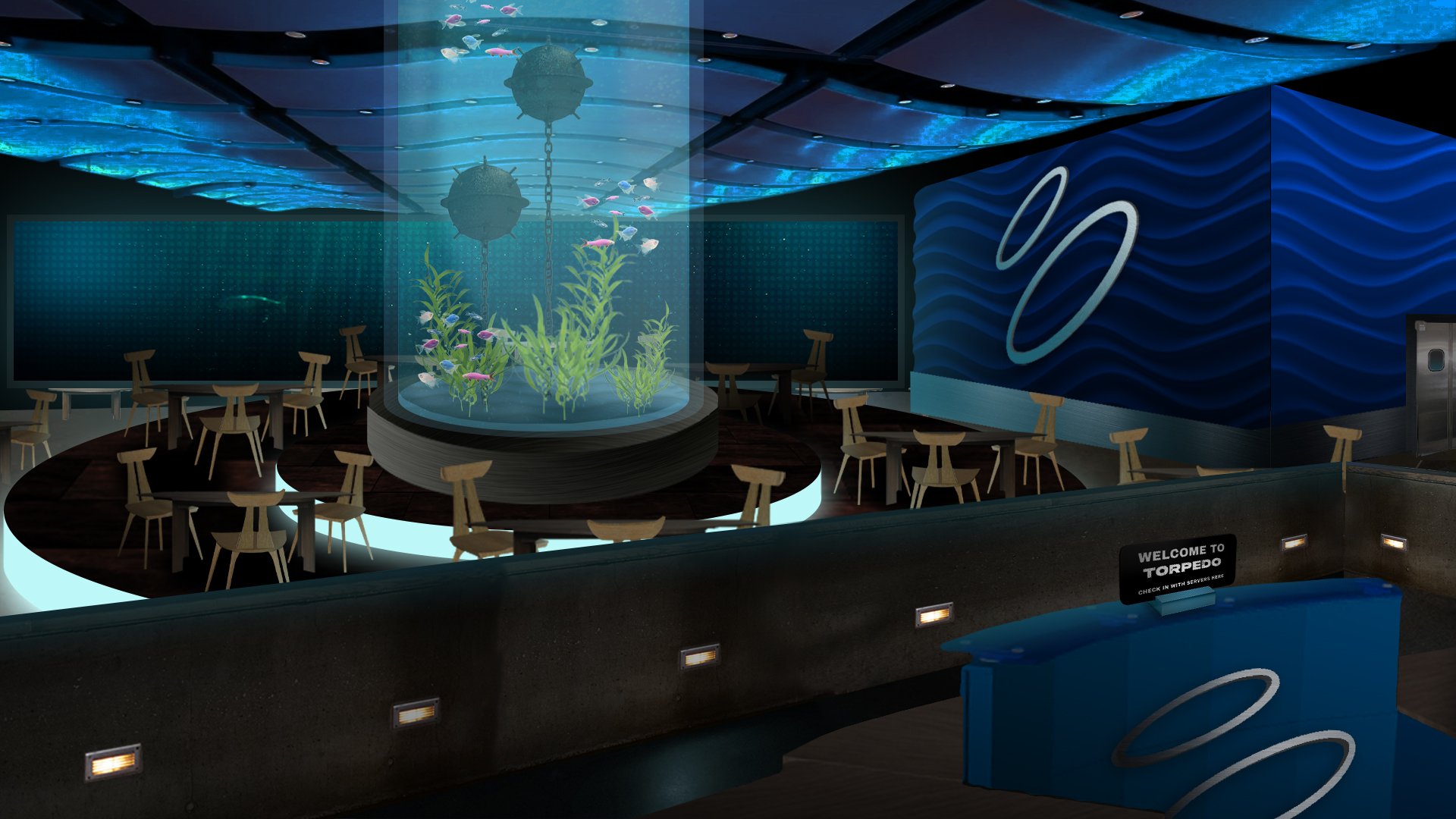 TORPEDO Interior Lobby/Dining Hall