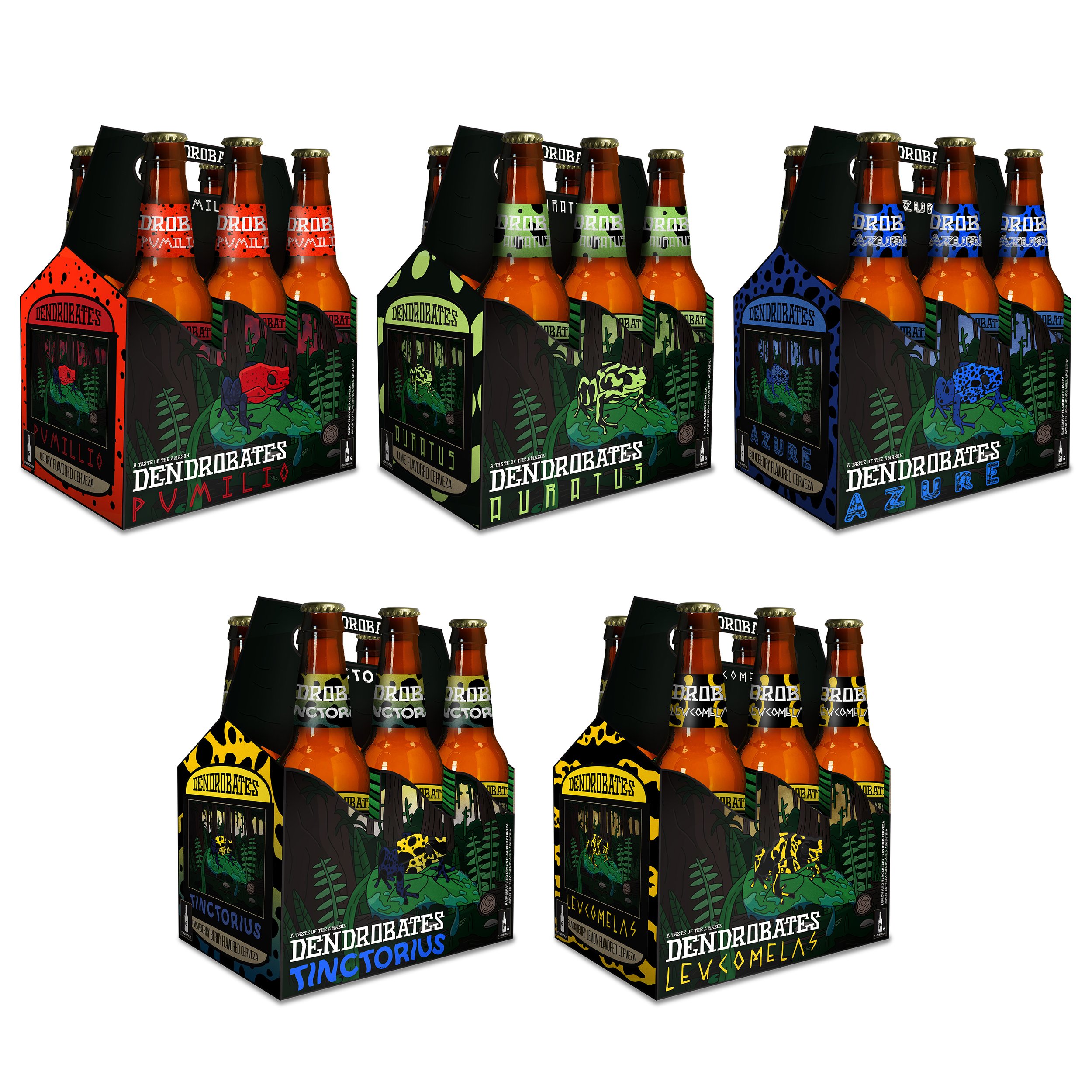 Dendrobates 6-Pack Mockups (Each Flavor)