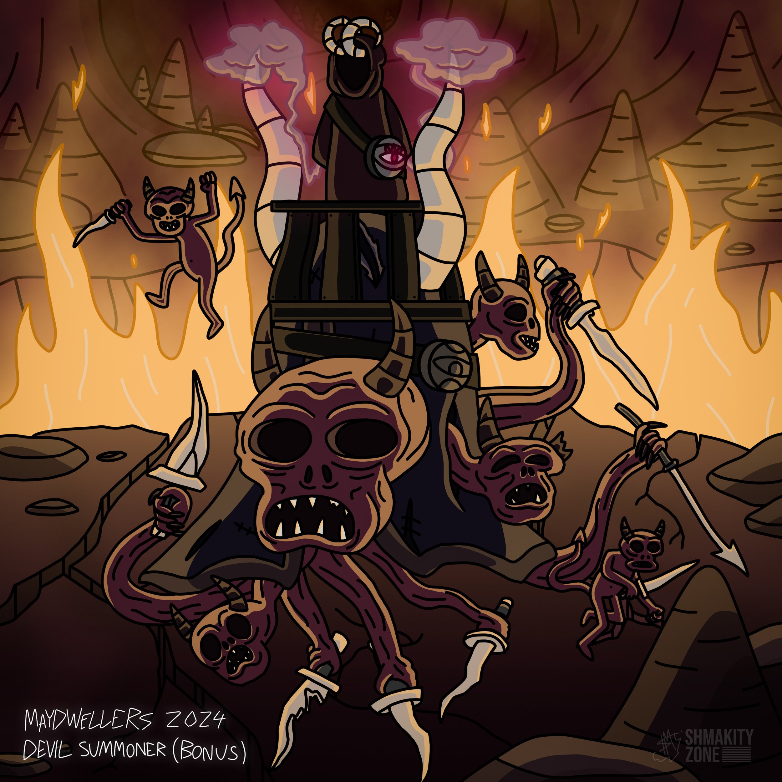Maydwellers Art Challenge 2024 Bonus Prompt: Devil Summoner