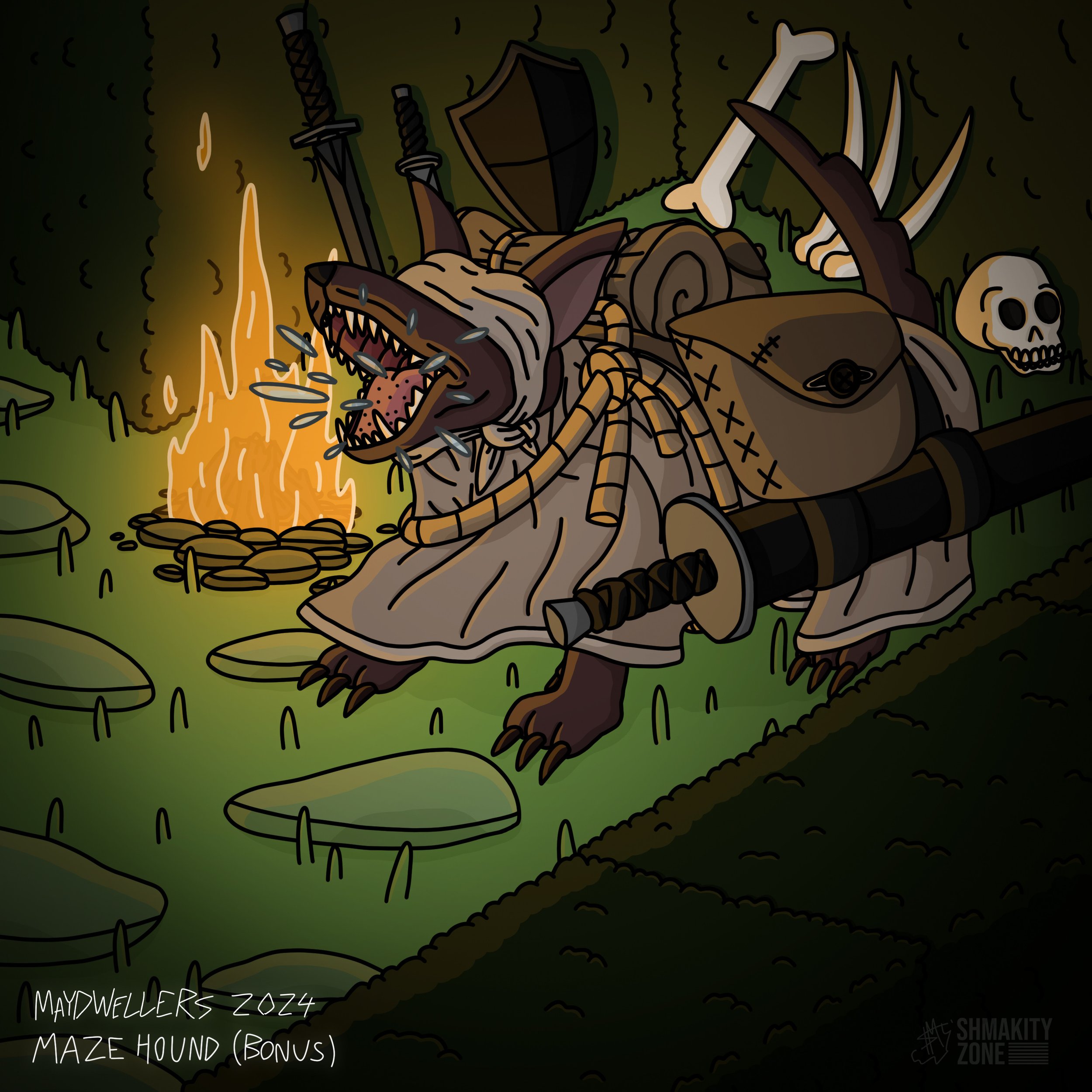 Maydwellers Art Challenge 2024 Bonus Prompt: Maze Hound