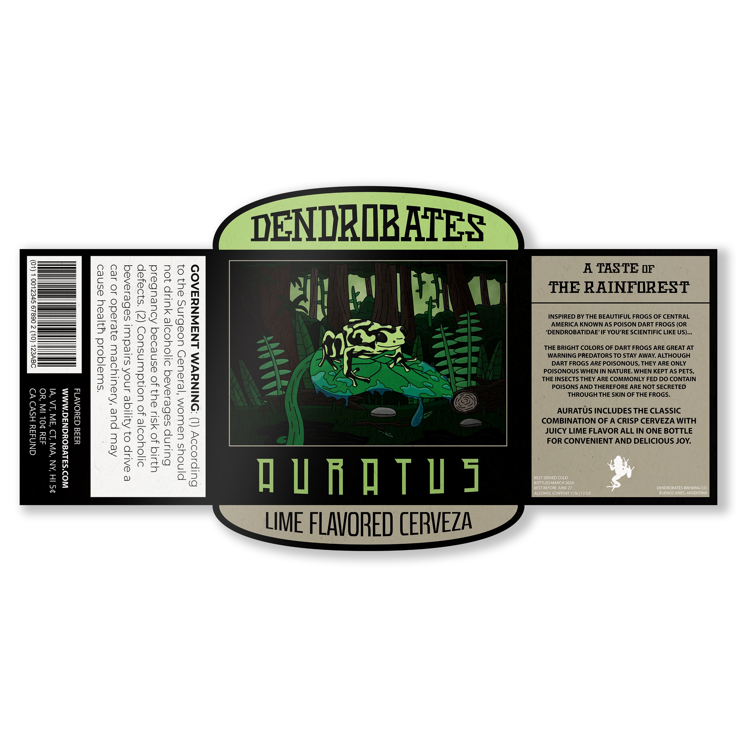 Dendrobates Label Mockup (Auratus)