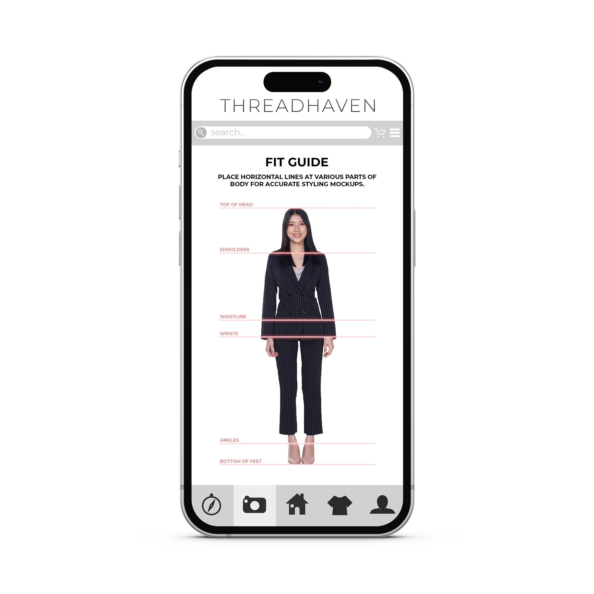 ThreadHaven Fit Guide Screen