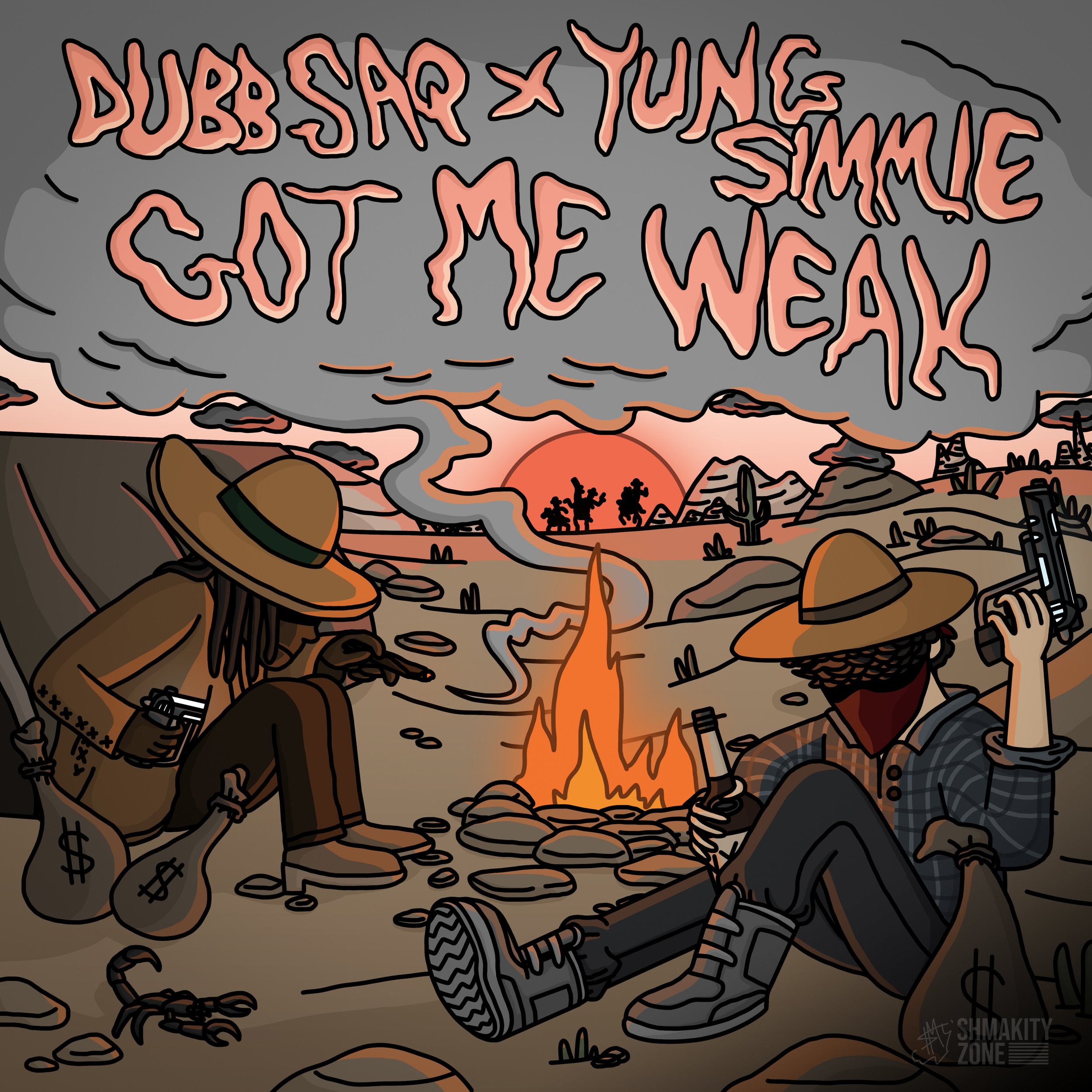 Artwork for "GOT ME WEAK" by Dubb Saq and Yung Simmie.