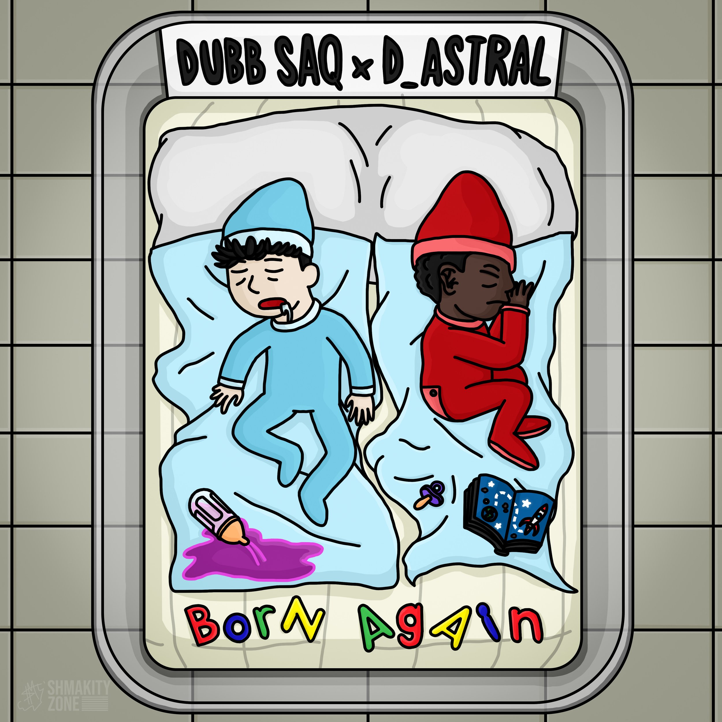 Artwork for "Born Again" by Dubb Saq and D_Astral. (P.S. I also made the beat for this!)