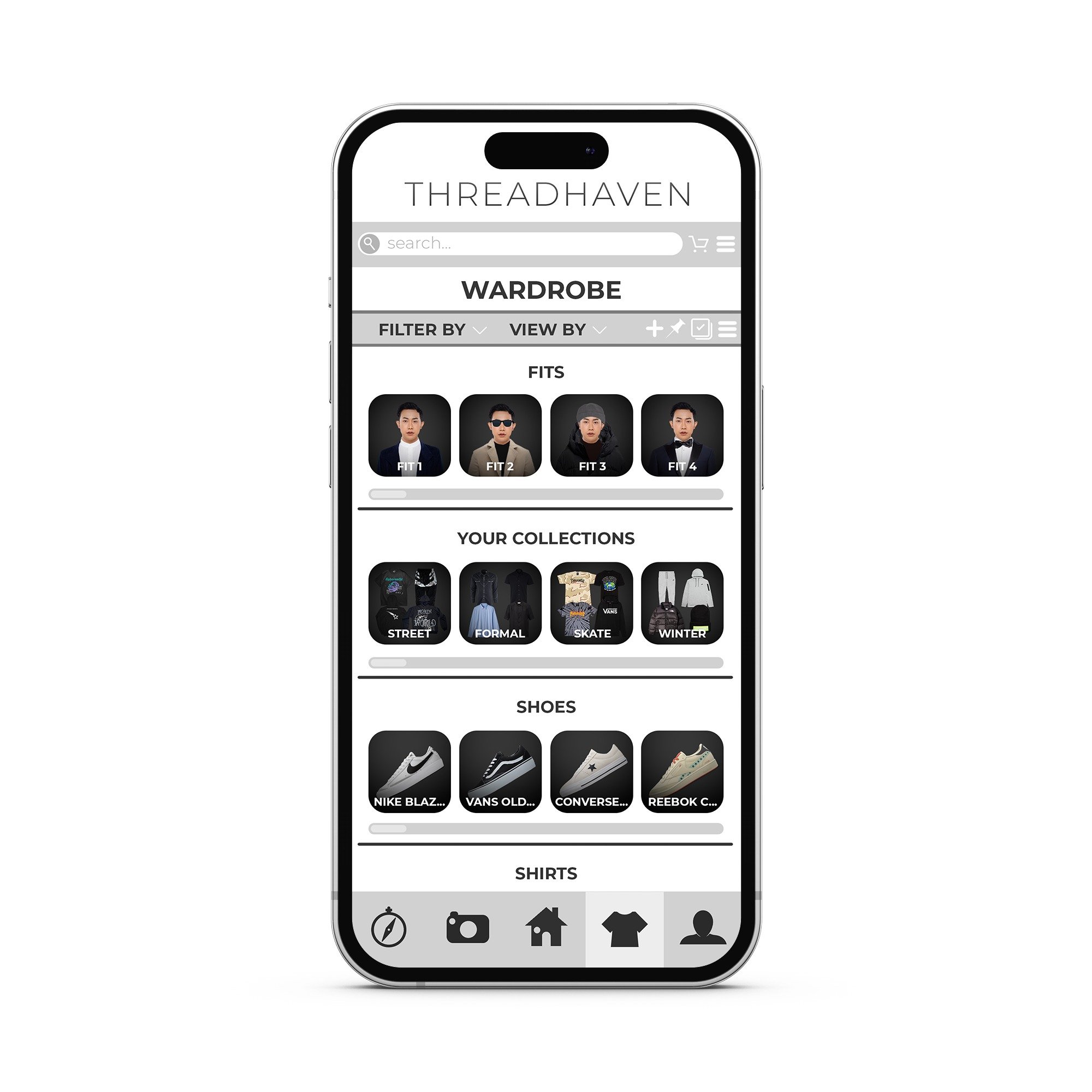 ThreadHaven Wardrobe Page