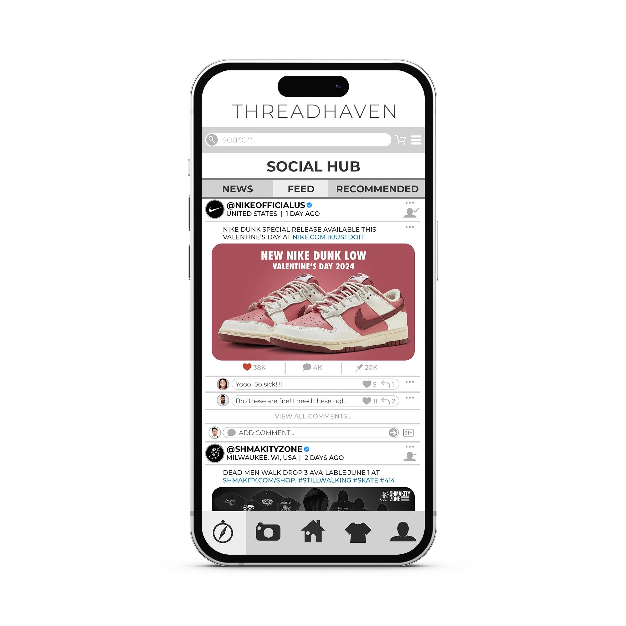 ThreadHaven Social Hub Page