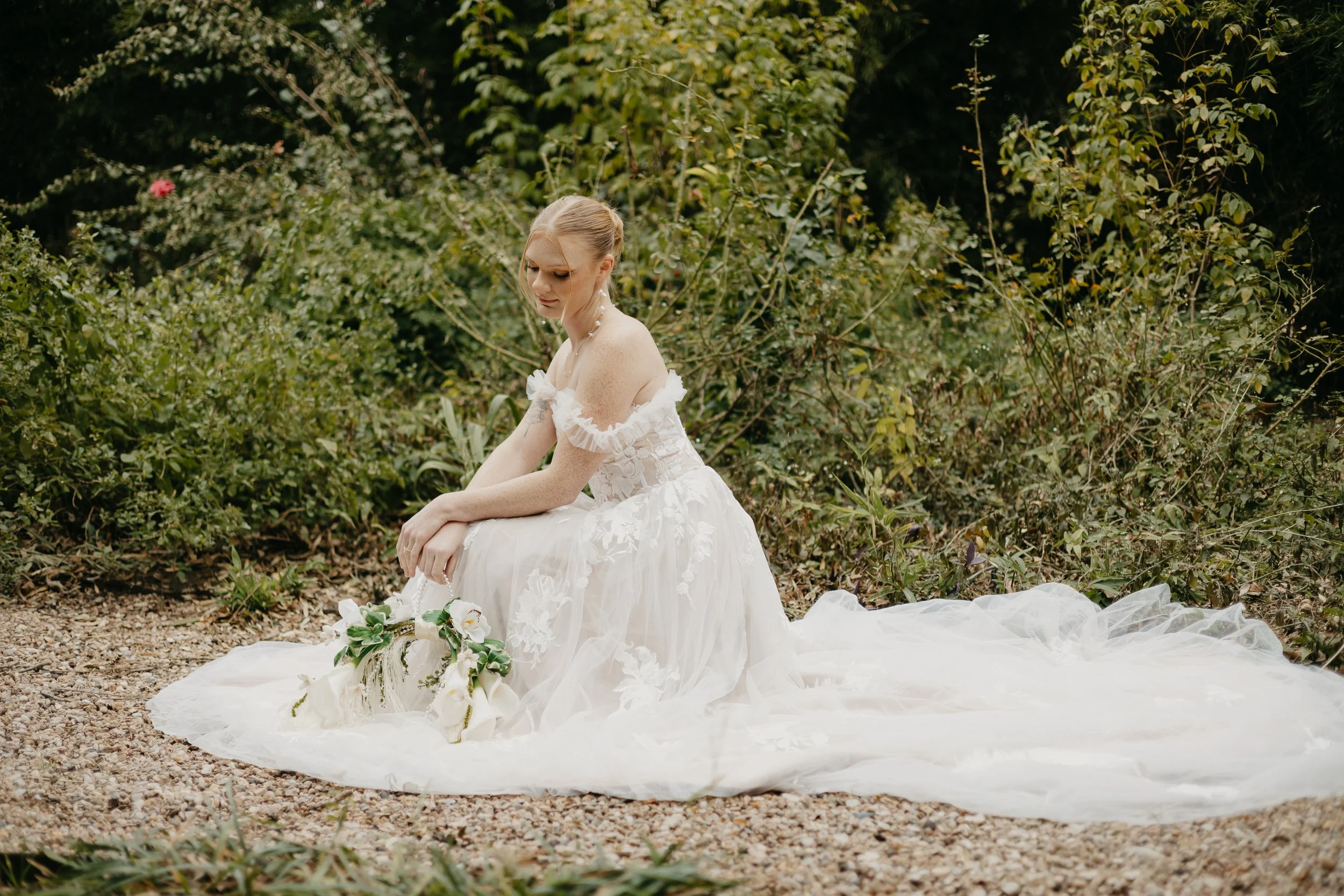 Bridal portraits at Crystal River Inn downtown San Marcos