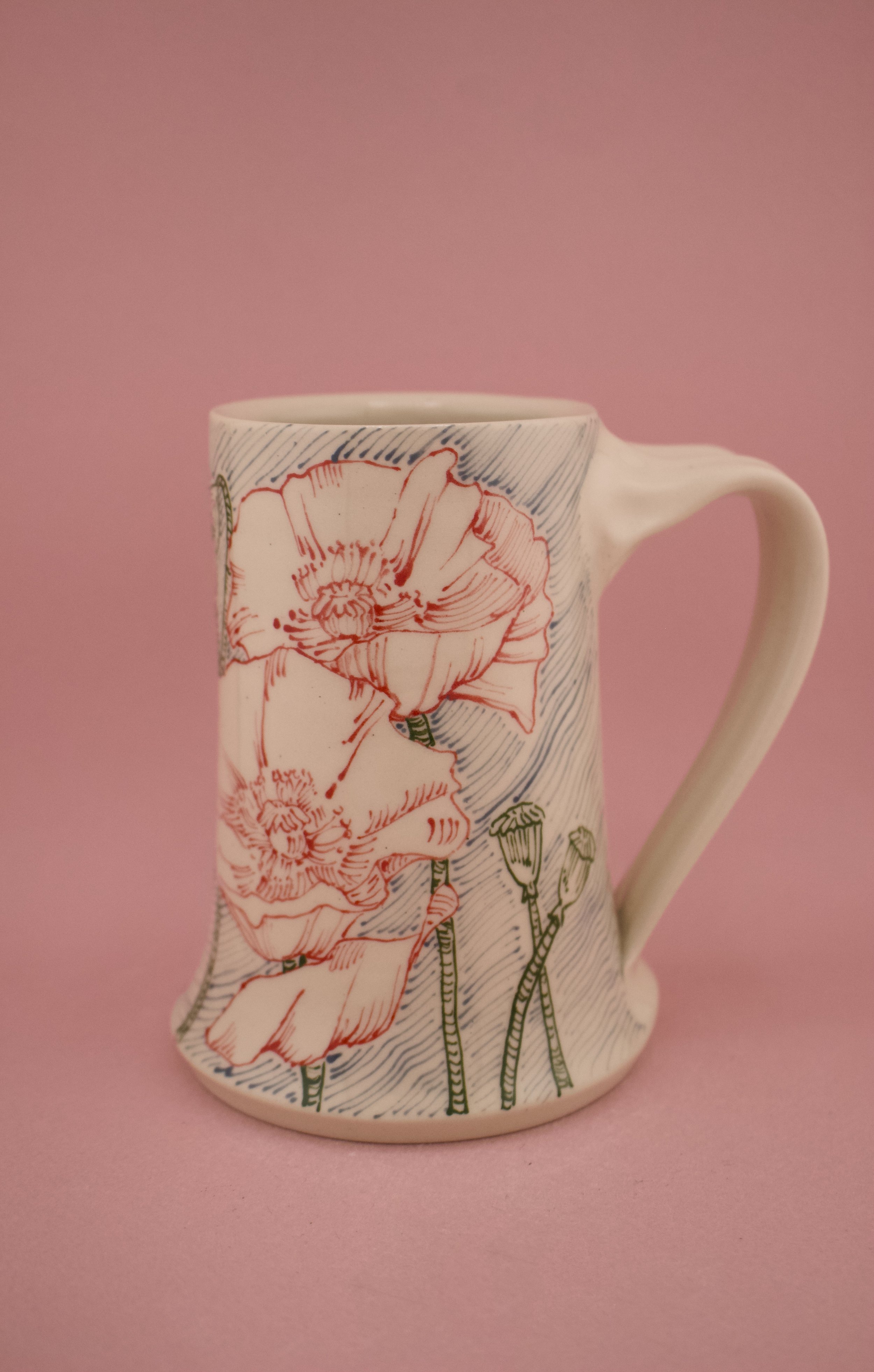 Large Stein Poppy Mug