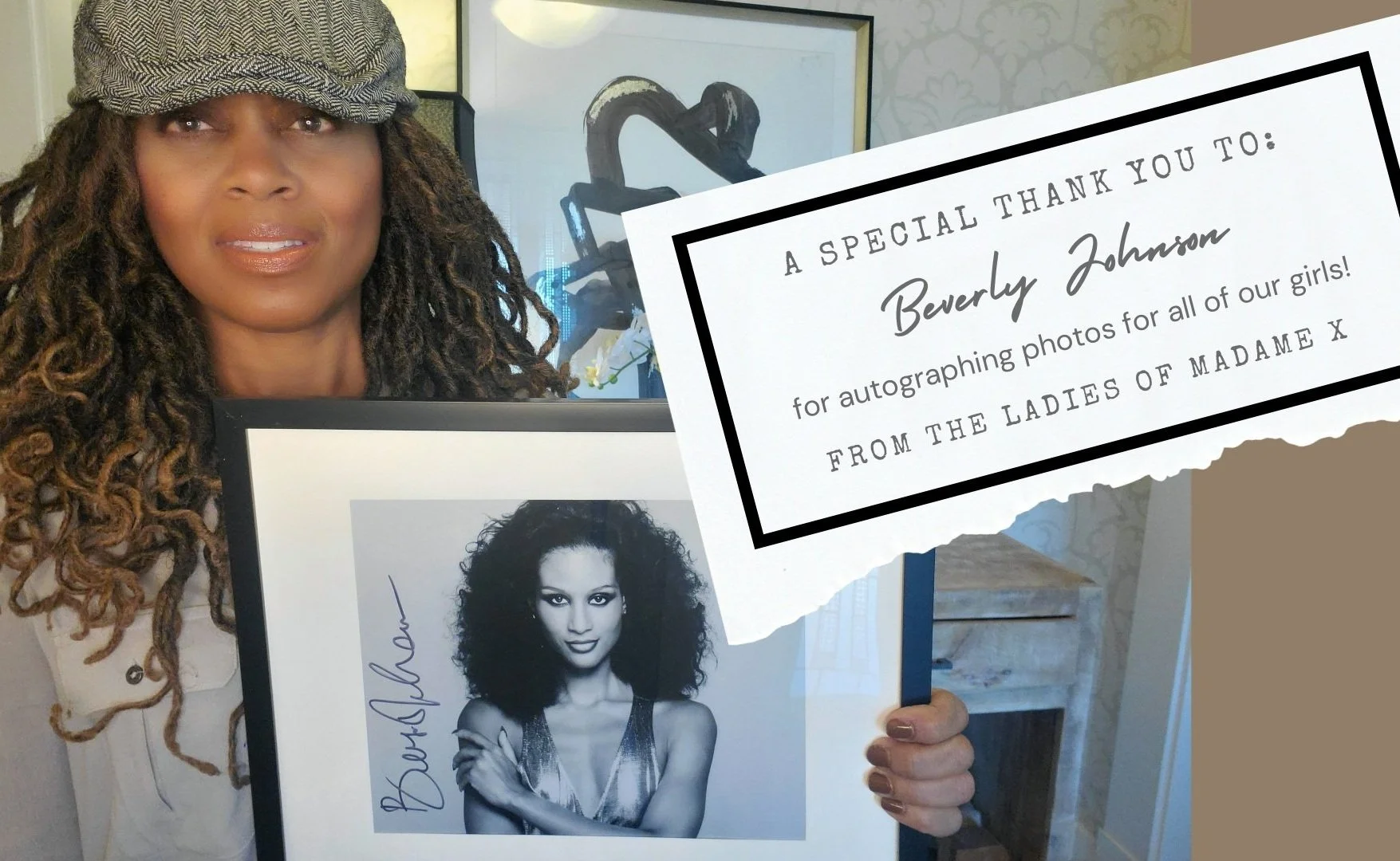 The Madame X Academy thank you to Beverly Johnson 