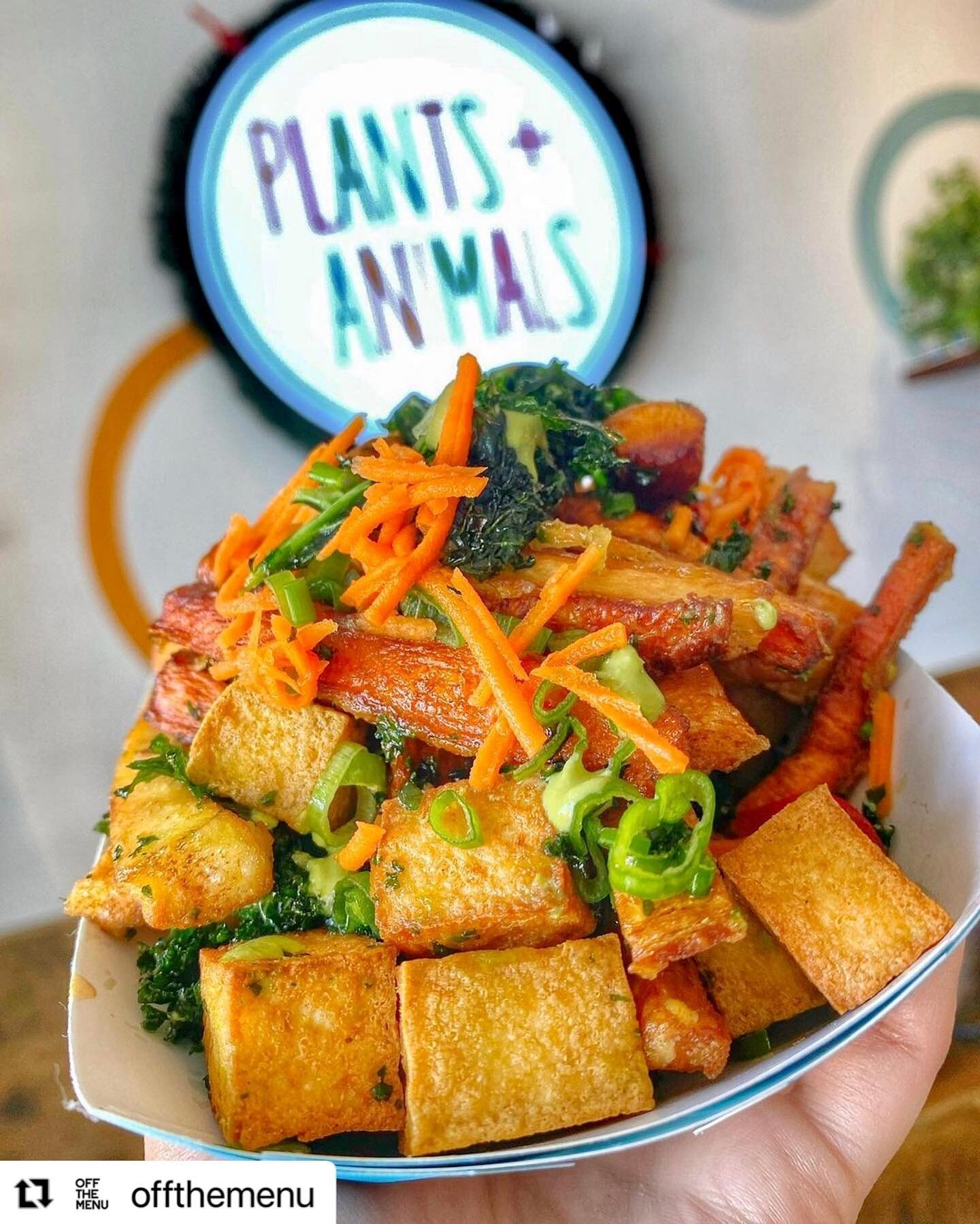 ❤️&zwj;🔥 SECRET MENU ALERT ❤️&zwj;🔥 @offthemenu⁠⁠
⁠⁠
If you want to try our Loaded Tofu Fries (signature carrot and parsnip fries tossed with crispy lemon herb tofu, crispy kale, pickled fresnos and spicy aji sauce) you gotta be part of the club 😎