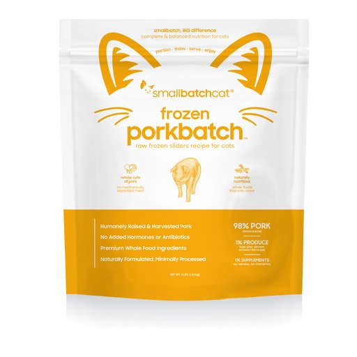Small Batch Frozen Raw Pork Sliders for cats