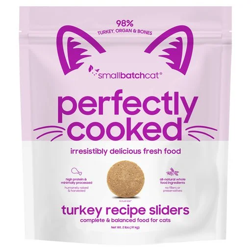 Small Batch Frozen Perfectly Cooked Turkey for Cats