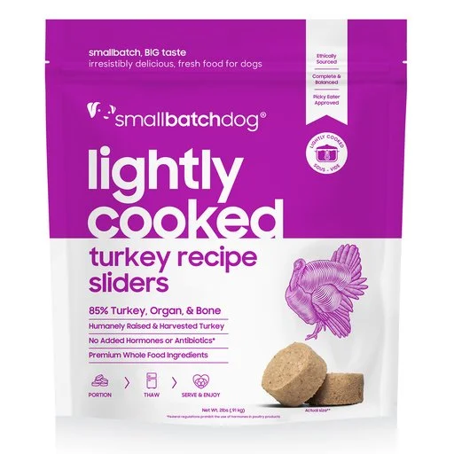 Small Batch Lightly Cooked Turkey for dogs